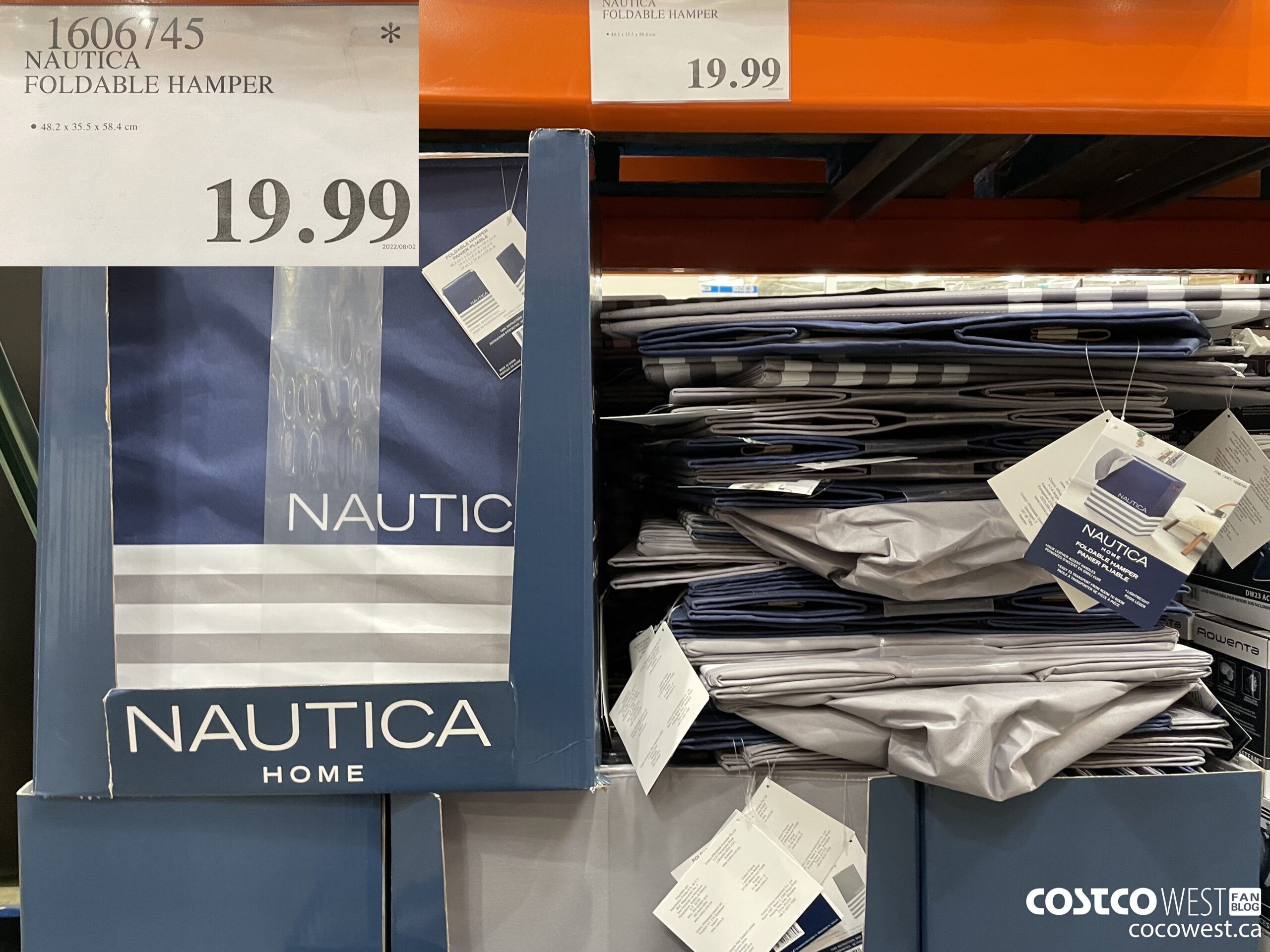 1606745 NAUTICA FOLDABLE HAMPER $19.99