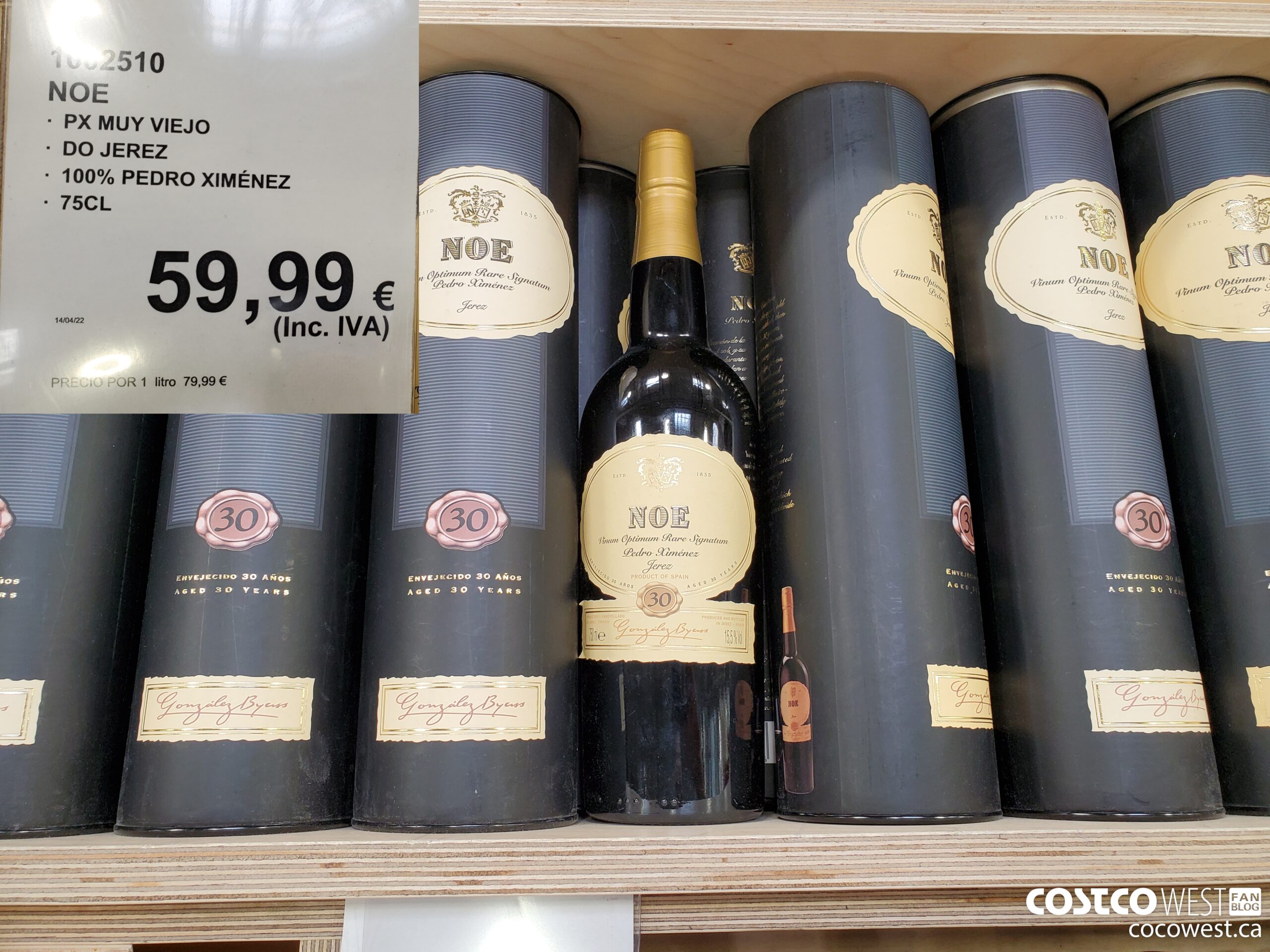 1062510 NOE PX MUY VIEJO DO JEREZ 100% PEDRO XIMENEZ 75 CL $59.99