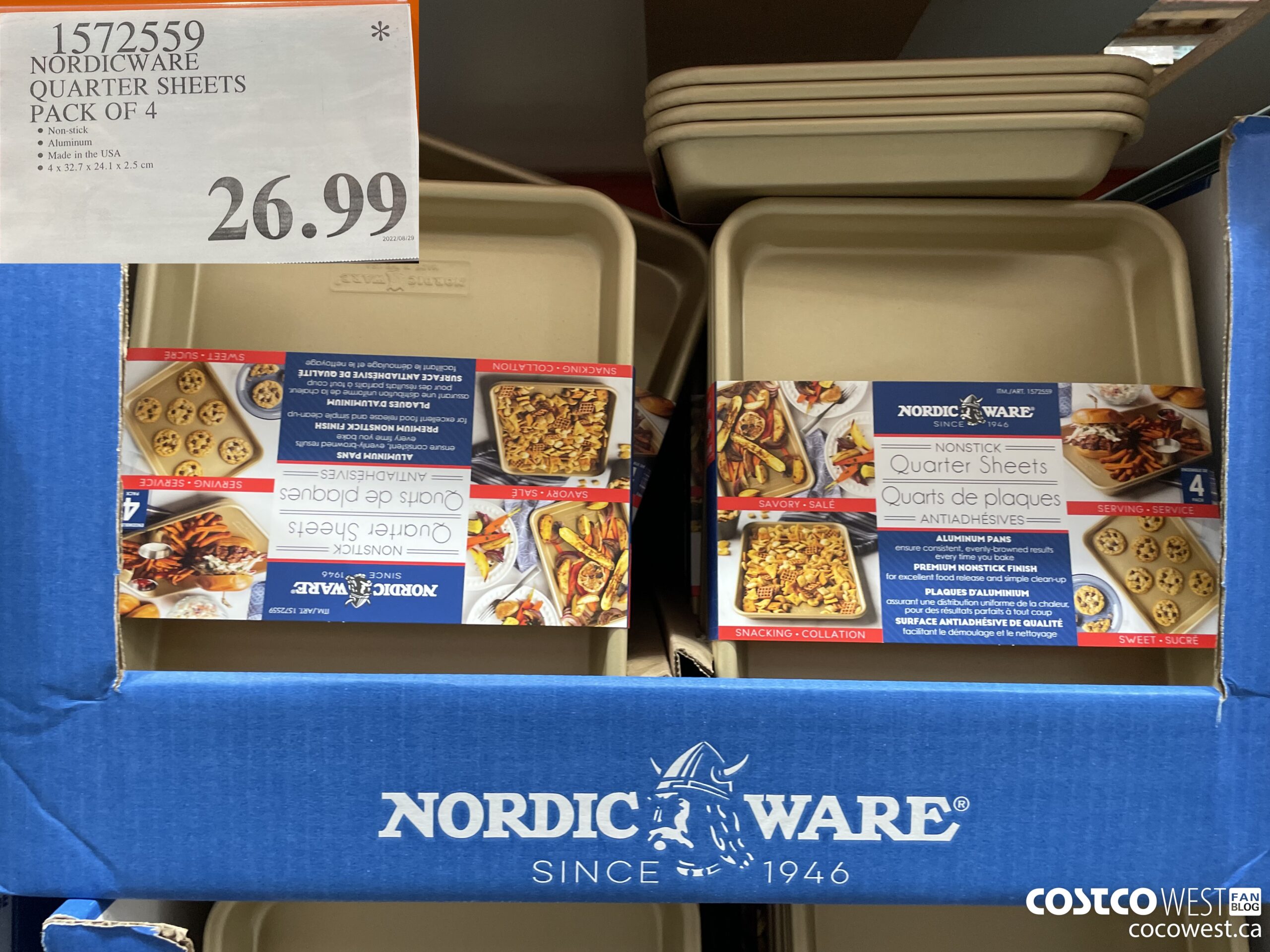 1572559 NORDICWARE QUARTER SHEETS PACK OF 4 $26.99