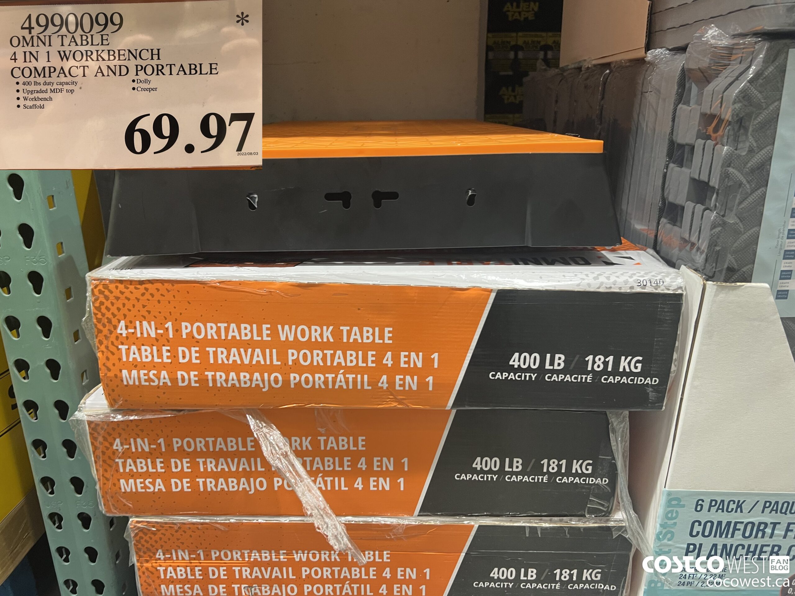 4990099 OMNI TABLE 4 IN 1 WORKBENCH COMPACT AND PORTABLE $69.97