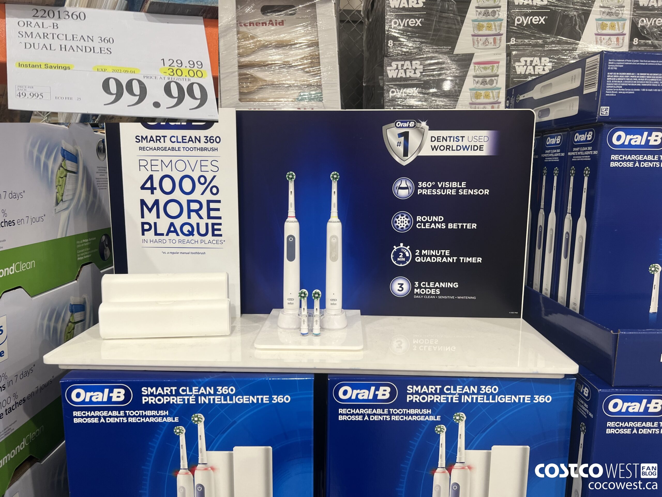 2201360 ORAL-B SMARTCLEAN 360 DUAL HANDLES ($30.00 INSTANT SAVINGS EXPIRES ON 2022-09-04) $99.99