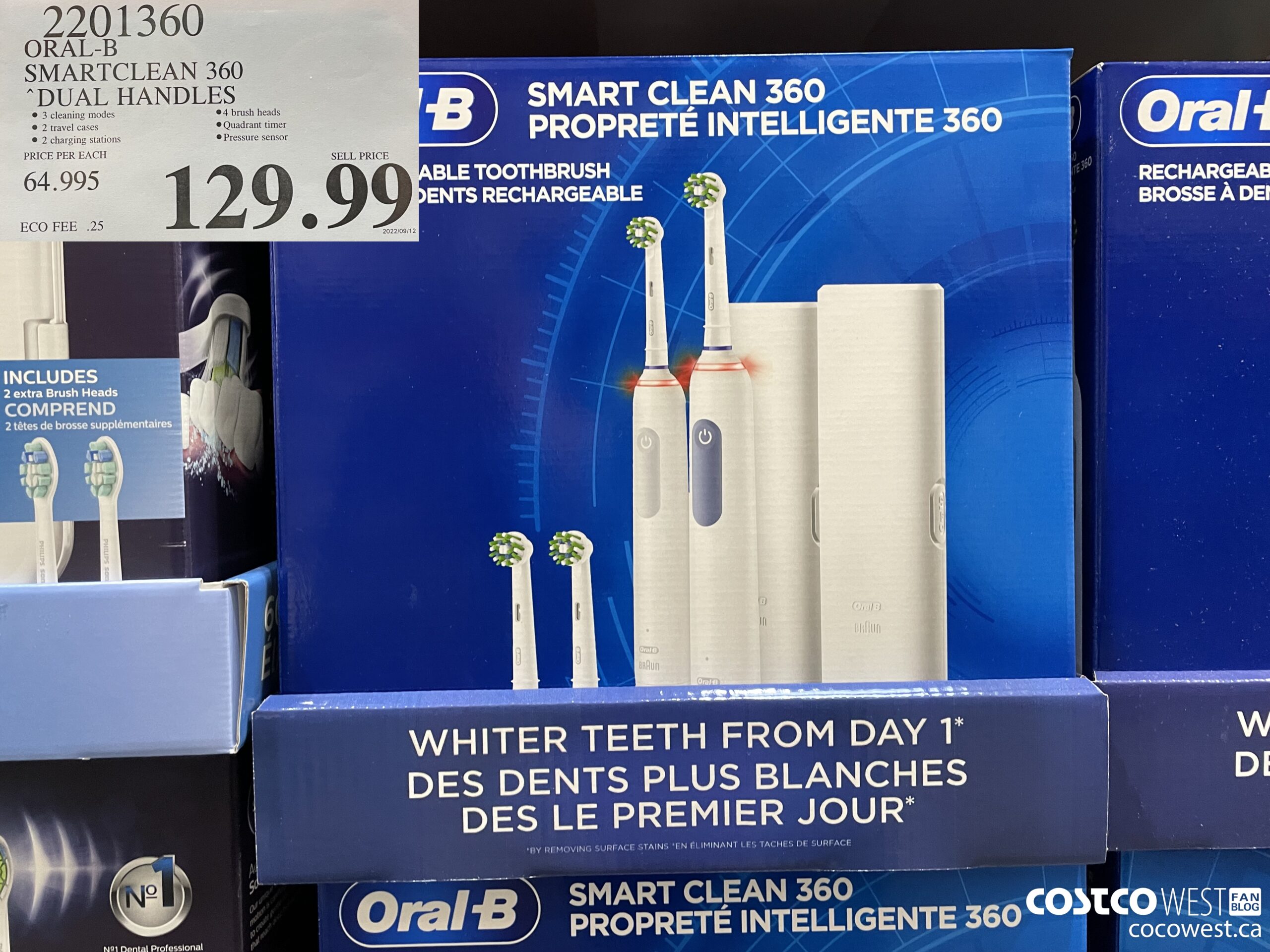 2201360 ORAL-B SMARTCLEAN 360 DUAL HANDLES $129.99