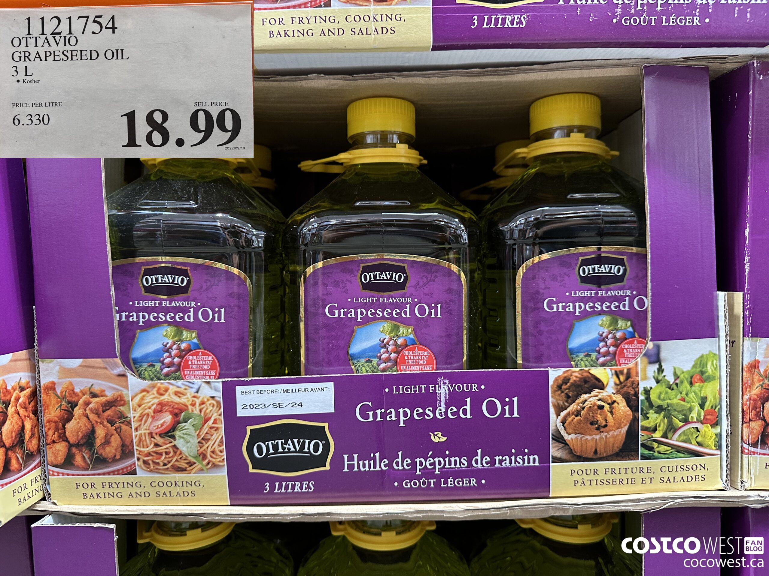 1121754 OTTAVIO GRAPESEED OIL 3 L $18.99