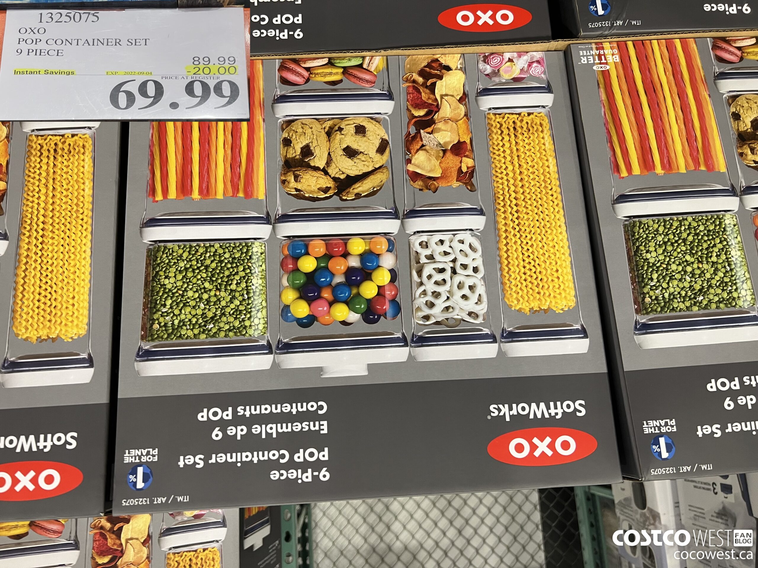 1325075 OXO POP CONTAINER SET 9 PIECE ($20.00 INSTANT SAVINGS EXPIRES ON 2022-09-04) $69.99
