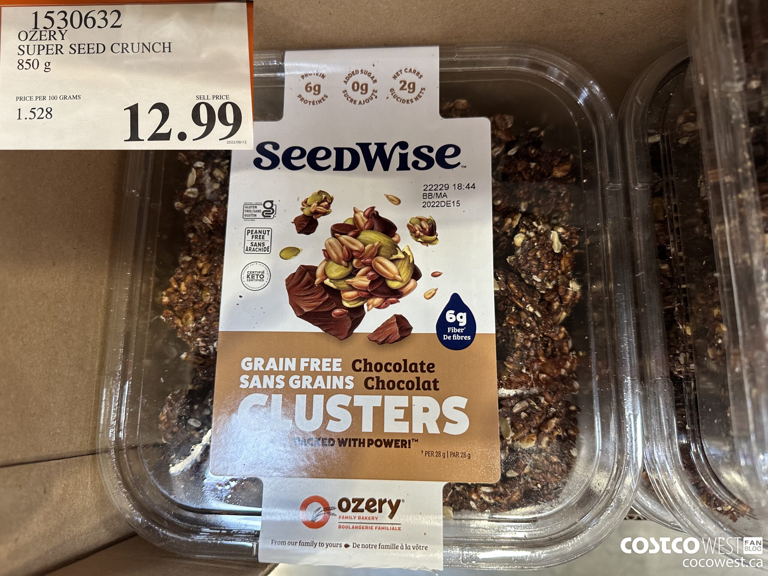 1530632 OZERY SUPER SEED CRUNCH 850 g $12.99