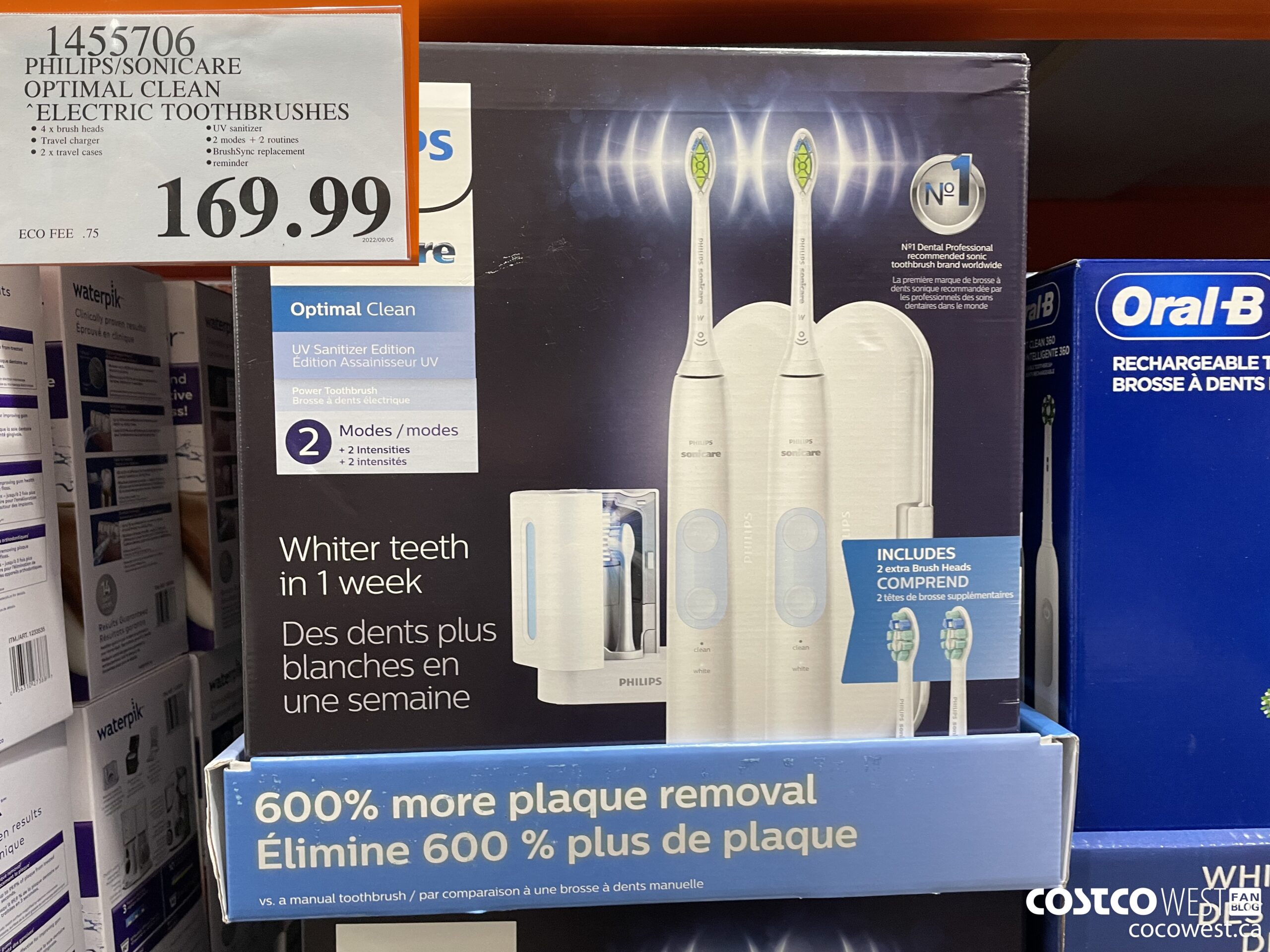 1455706 PHILIPS/SONICARE OPTIMAL CLEAN ELECTRIC TOOTHBRUSHES $169.99