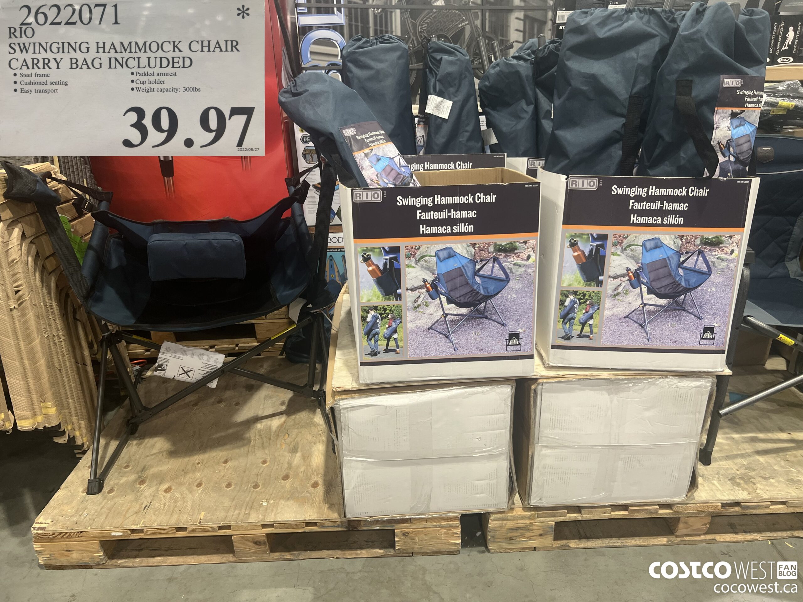 2622071 RIO SWINGING HAMMOCK CHAIR CARRY BAG INCLUDED $39.97