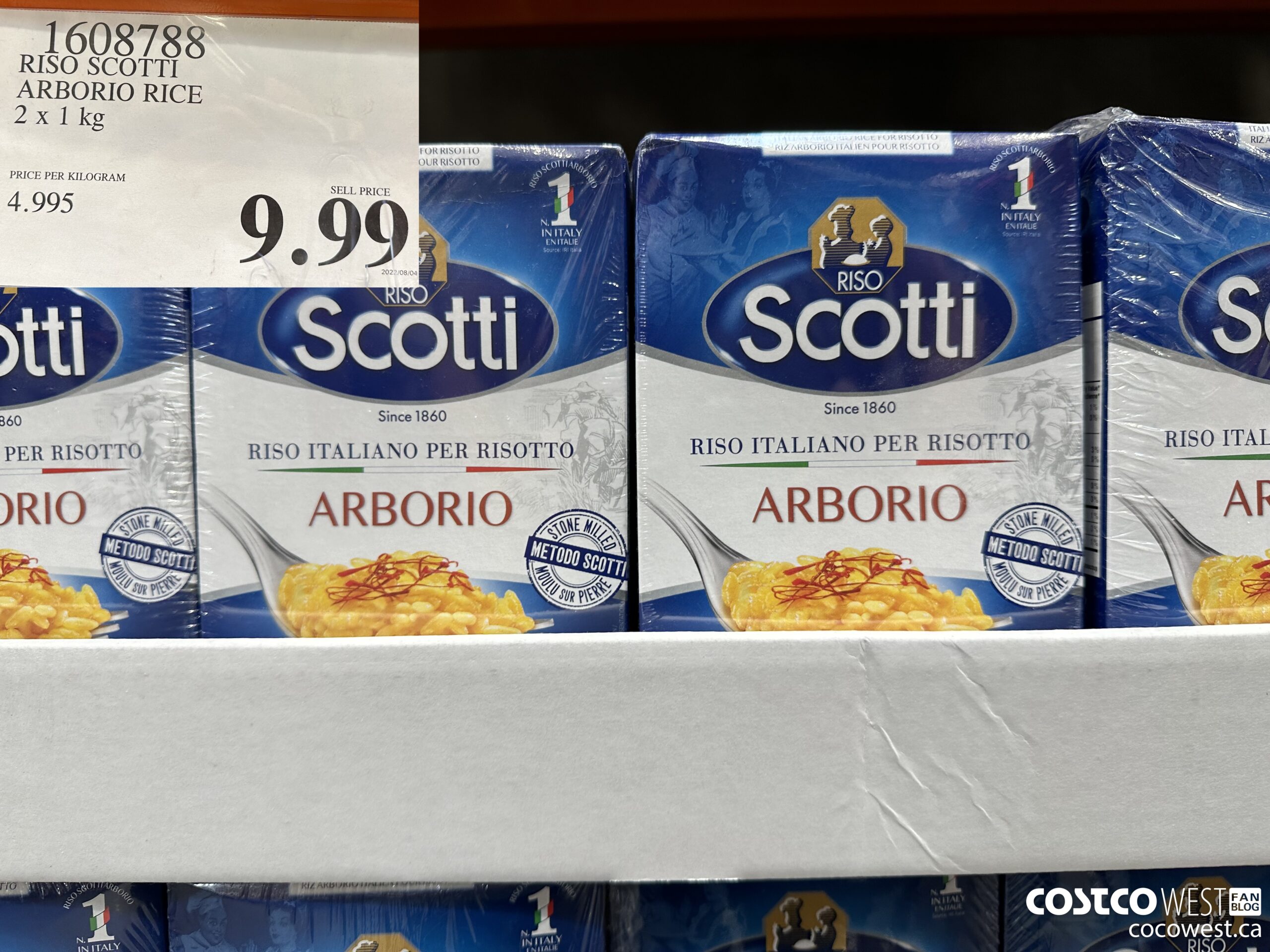 1608788 RISO SCOTTI ARBORIO RICE 2 x 1 kg  $9.99