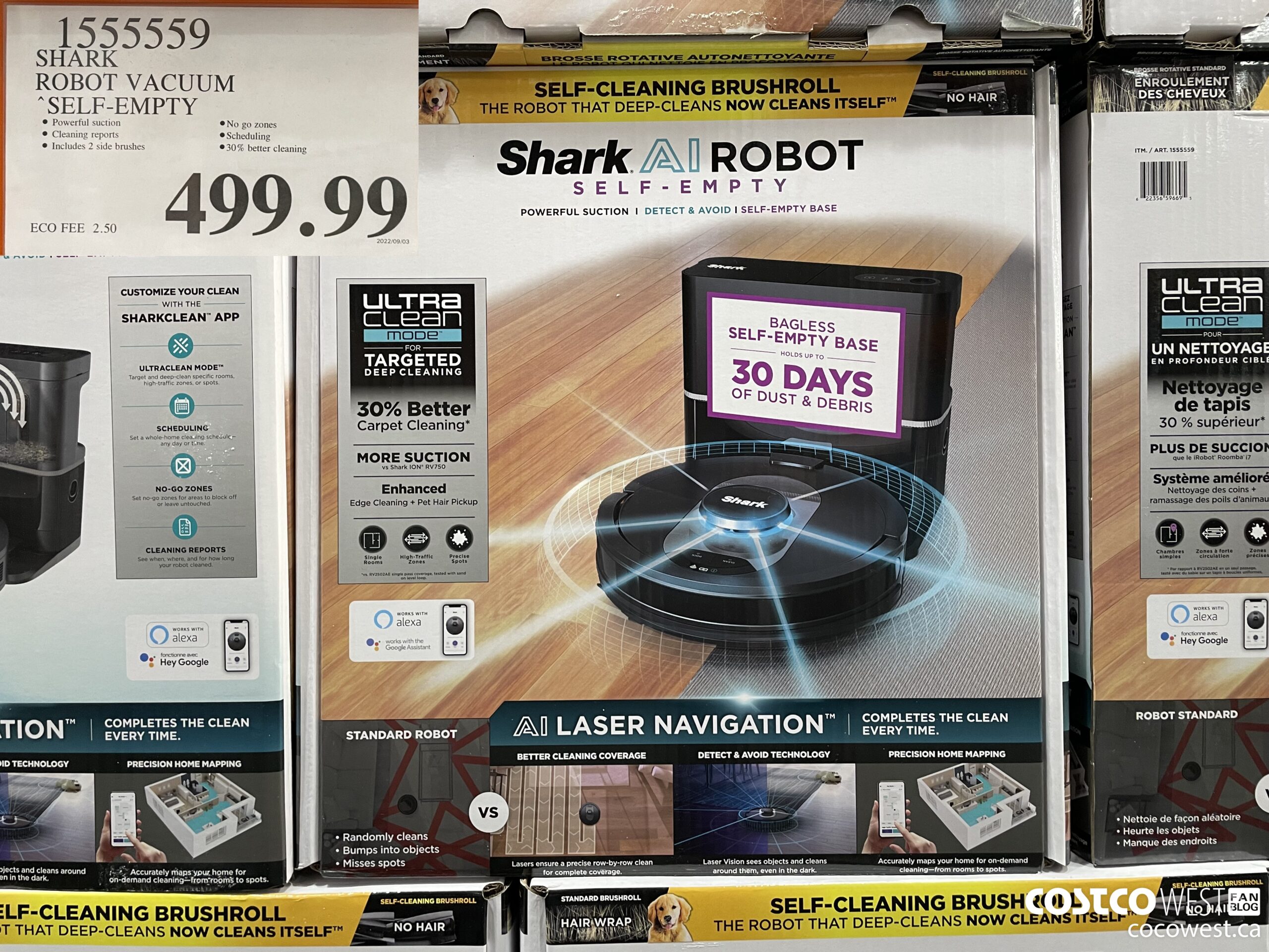 1555559 SHARK ROBOT VACUUM SELF-EMPTY $499.99