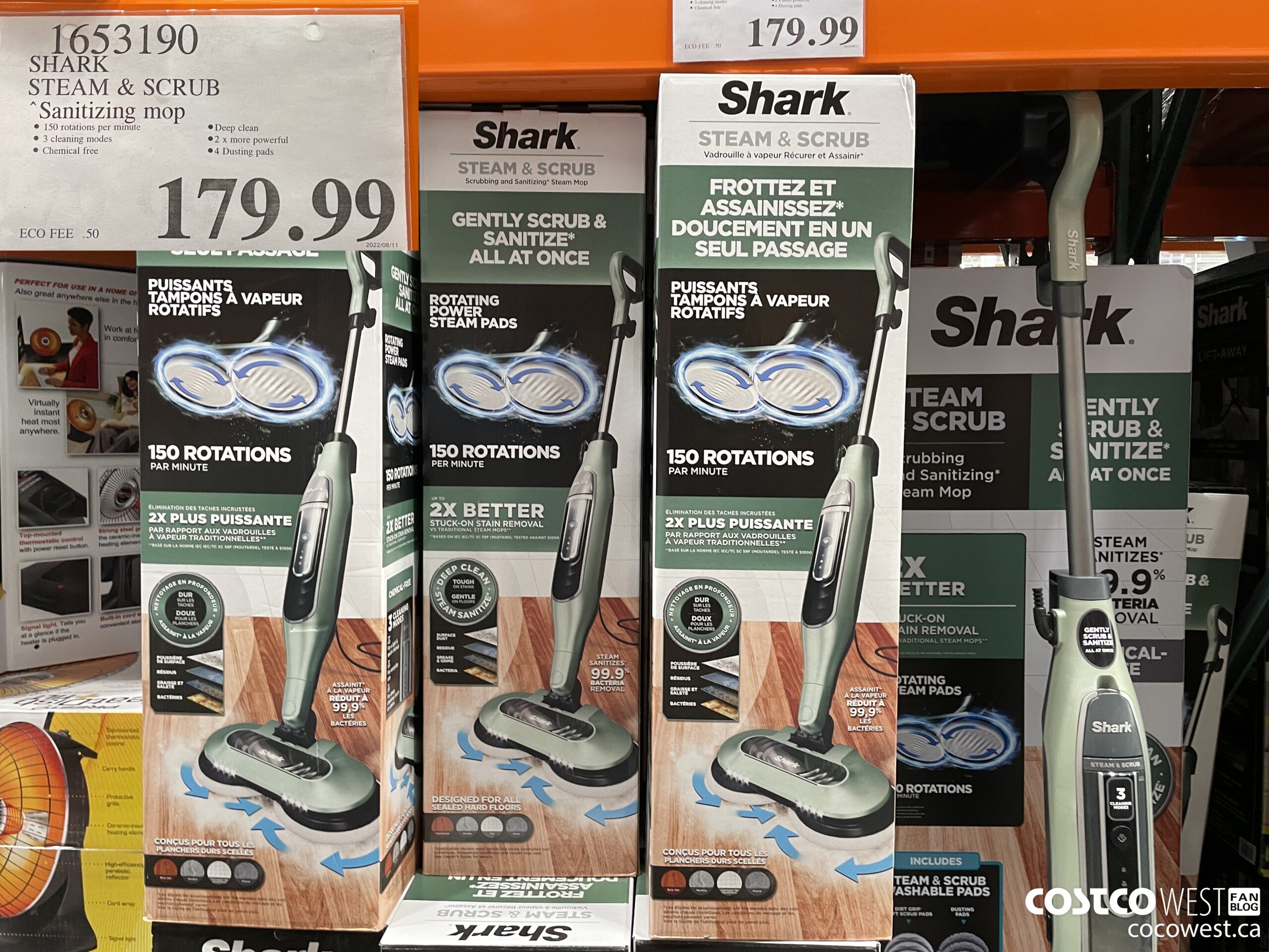 1653190 SHARK STEAM & SCRUB SANITIZING MOP $179.99