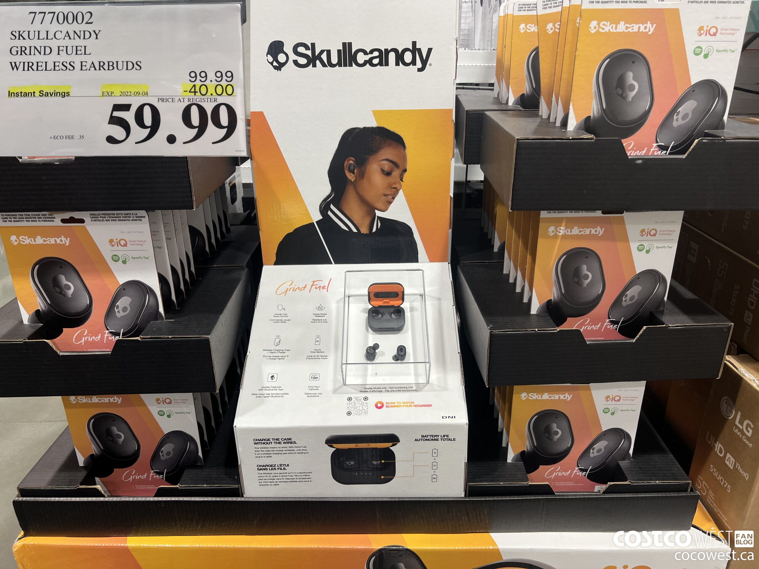 7770002 SKULLCANDY GRIND FUEL WIRELESS EARBUDS ($40.00 INSTANT SAVINGS EXPIRES ON 2022-09-04) $59.99