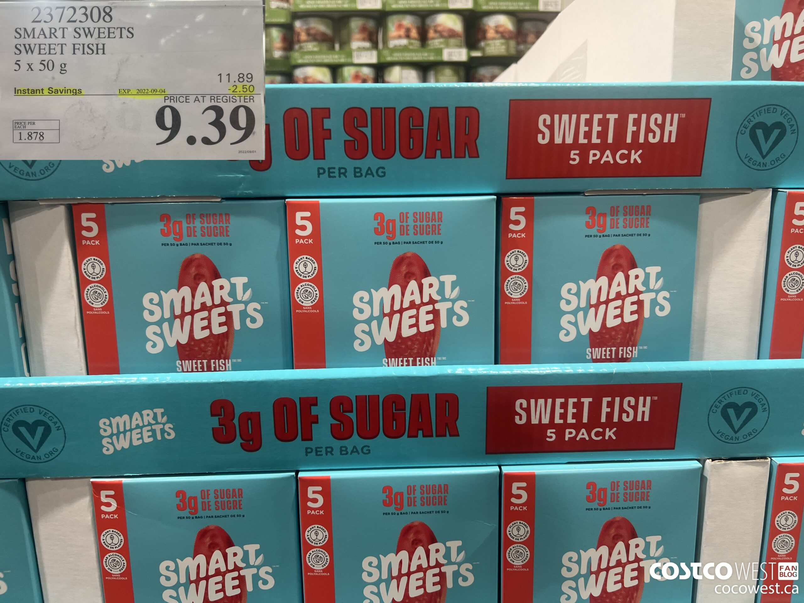 2372308 SMART SWEETS SWEET FISH 5 X 50G ($2.50 INSTANT SAVINGS EXPIRES ON 2022-09-04) $9.39
