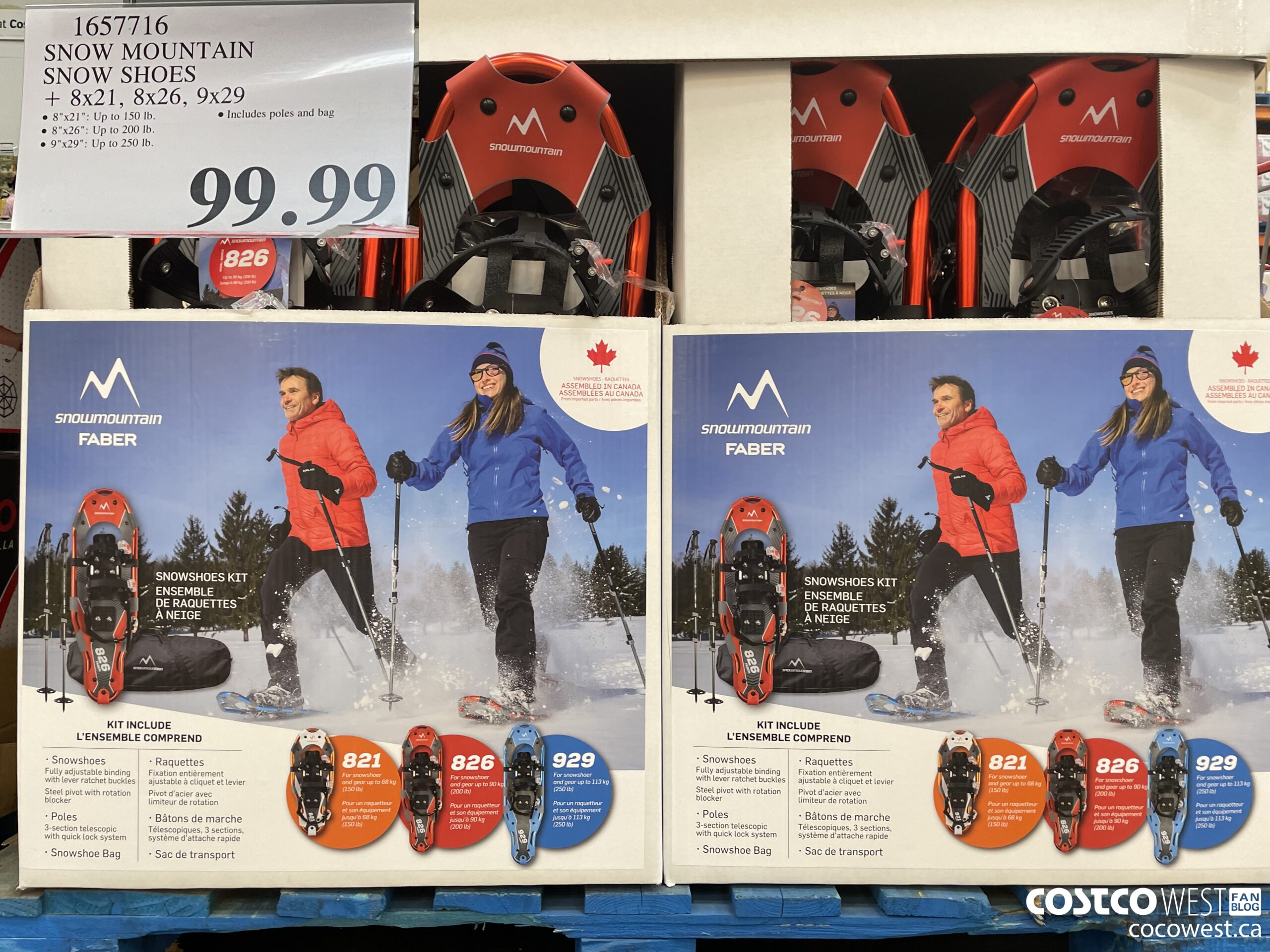 1657716 SNOW MOUNTAIN SNOW SHOES 8X21, 8X26, 9X29 $99.99