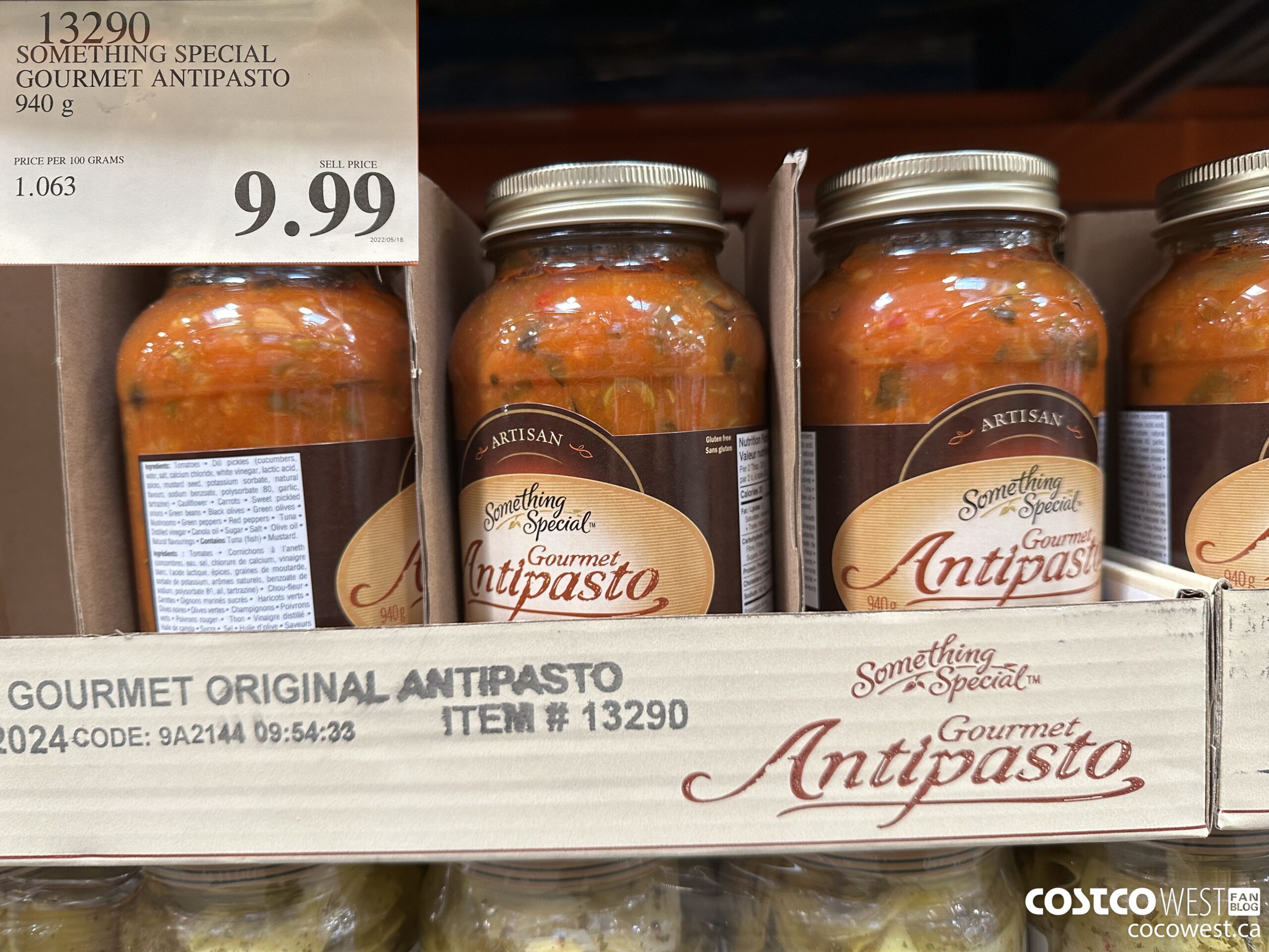 13290 SOMETHING SPECIAL GOURMET ANTIPASTO 940 g $9.99