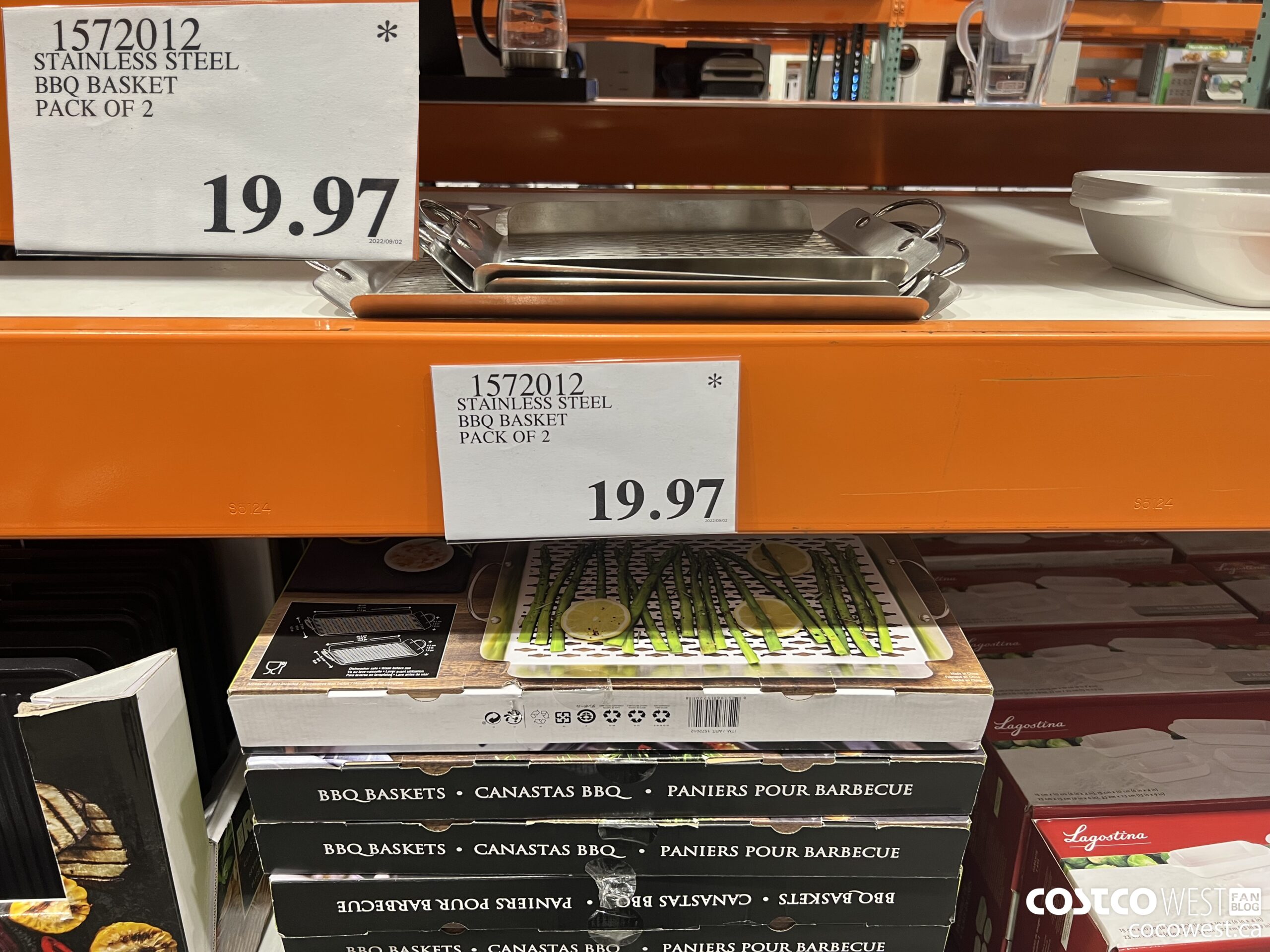 1572012 STAINLESS STEEL BBQ BASKET PACK OF 2 $19.97