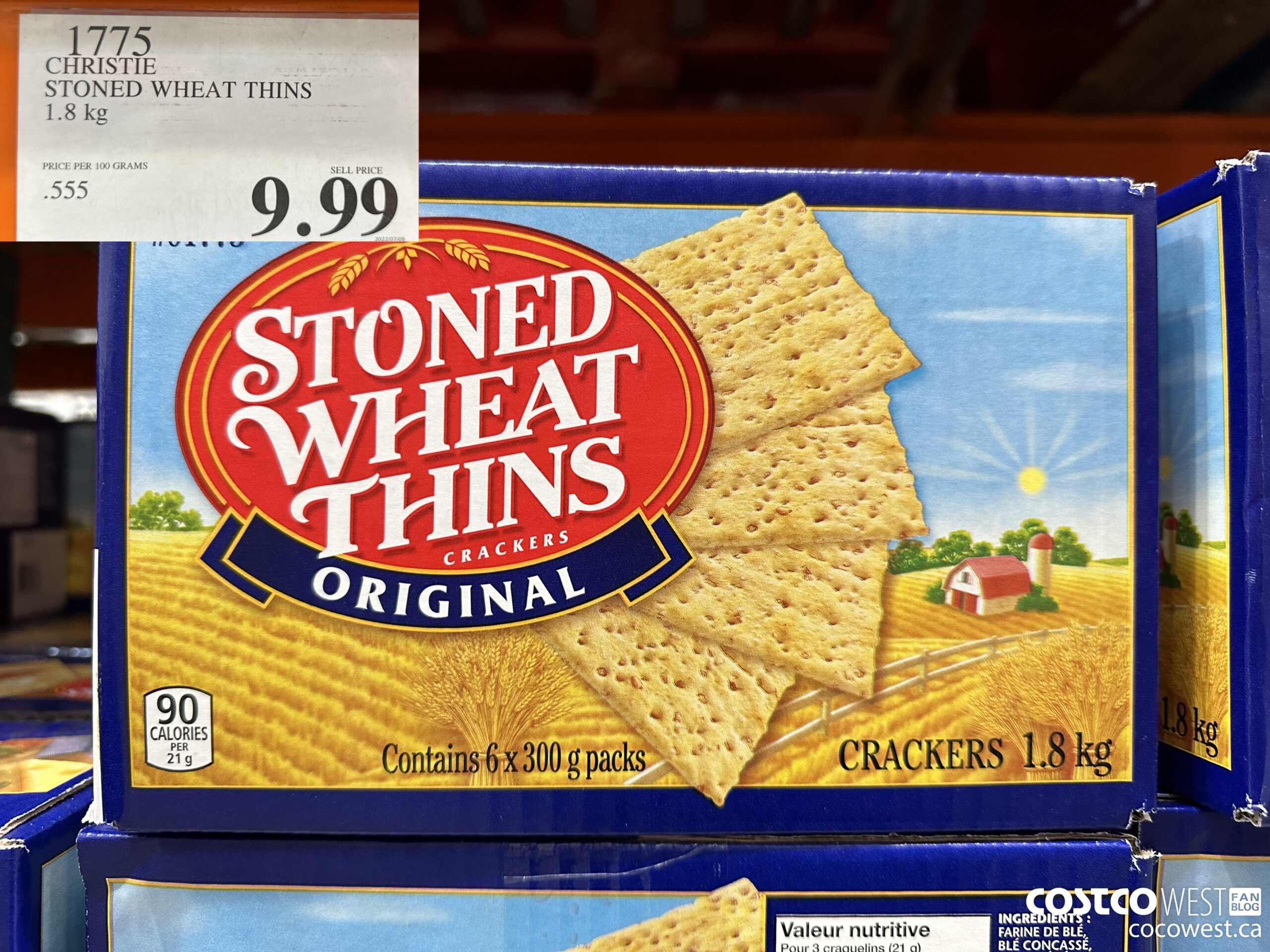 1775 STONED WHEAT THINS 1.8 kg $9.99