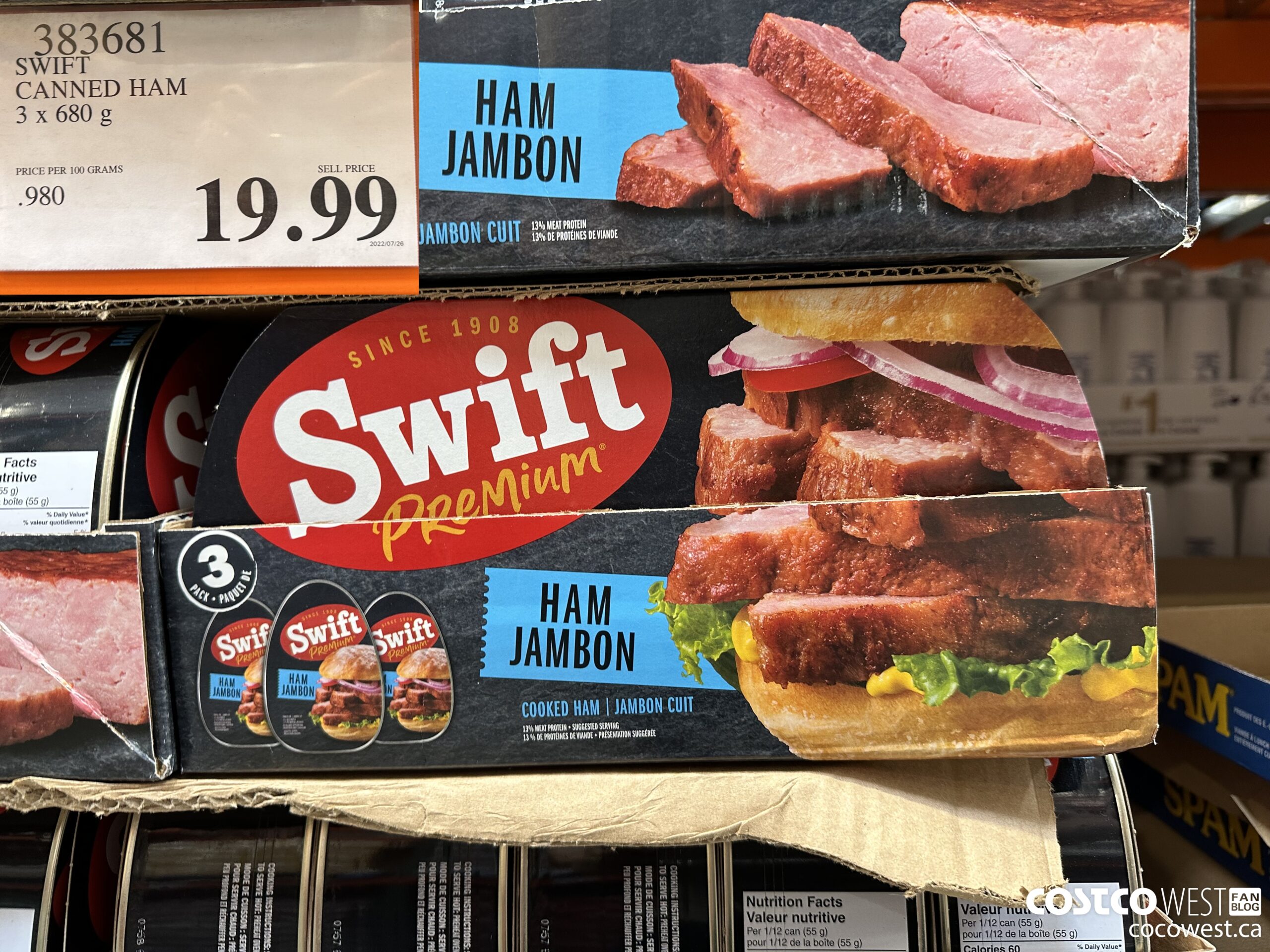 383681 SWIFT CANNED HAM 3 X 680 G $19.99