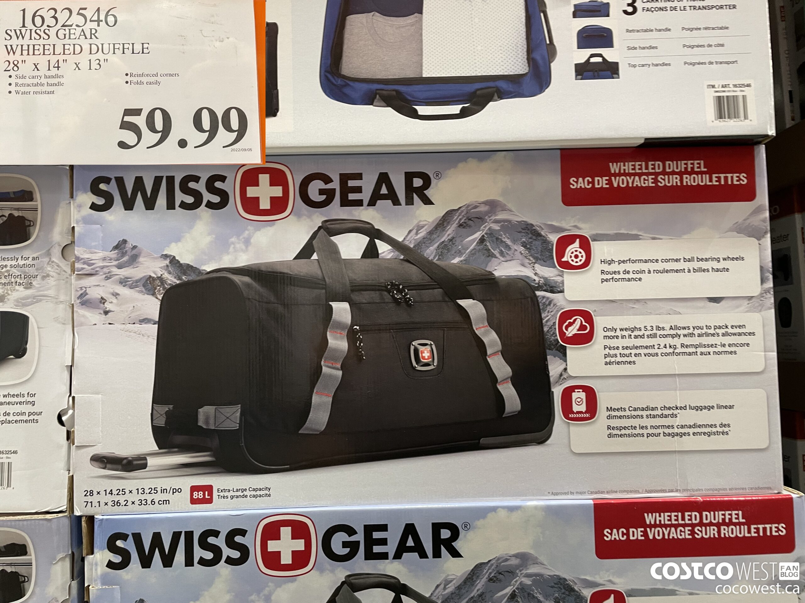 1632546 SWISS GEAR WHEELED DUFFLE 28