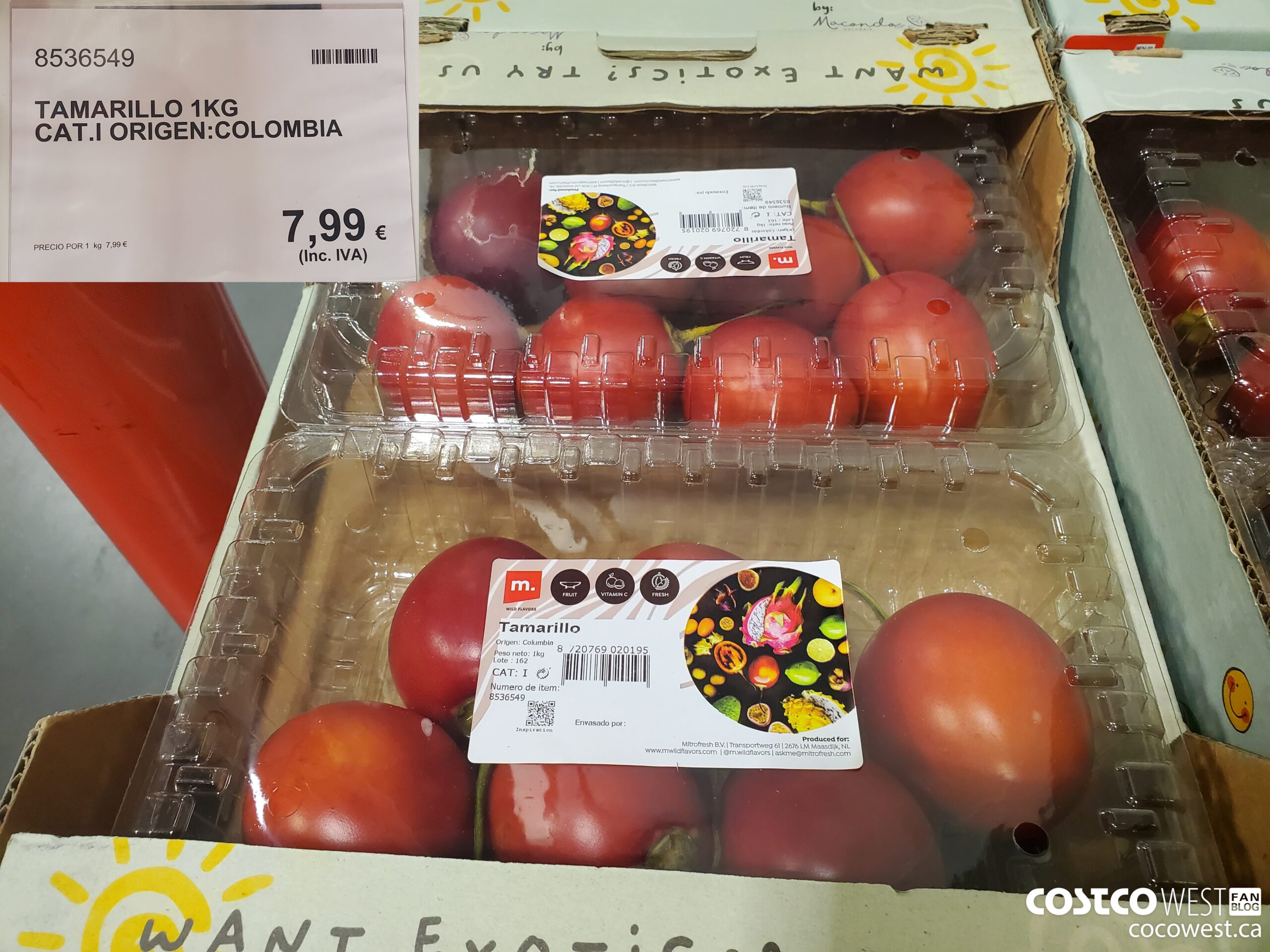 8536549 TAMARILLO 1KG CAT.I ORIGEN:COLOMBIA $7.99