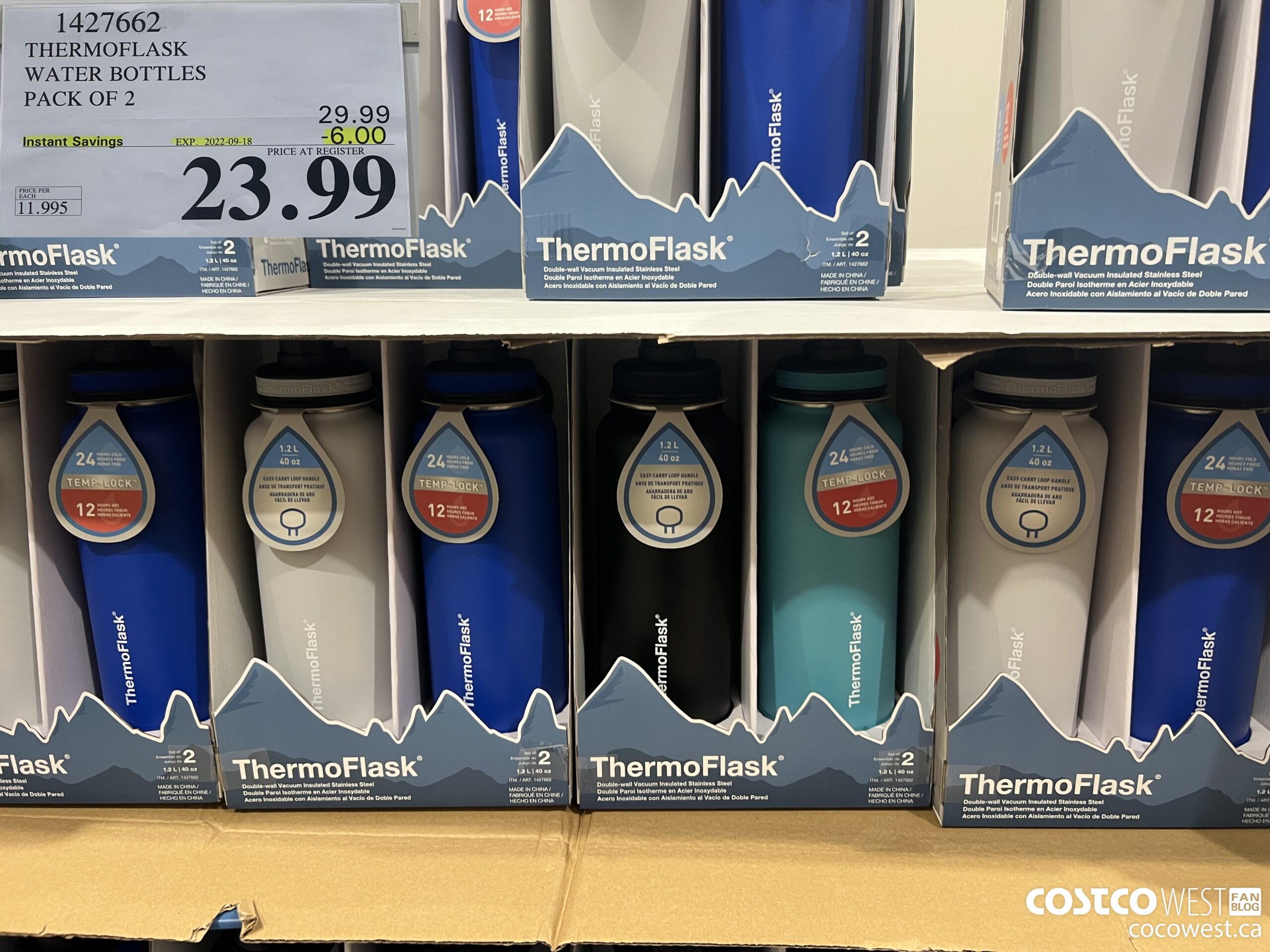 1427662 THERMOFLASK WATER BOTTLES PACK OF 2 ($6.00 INSTANT SAVINGS EXPIRES ON 2022-09-18) $23.99