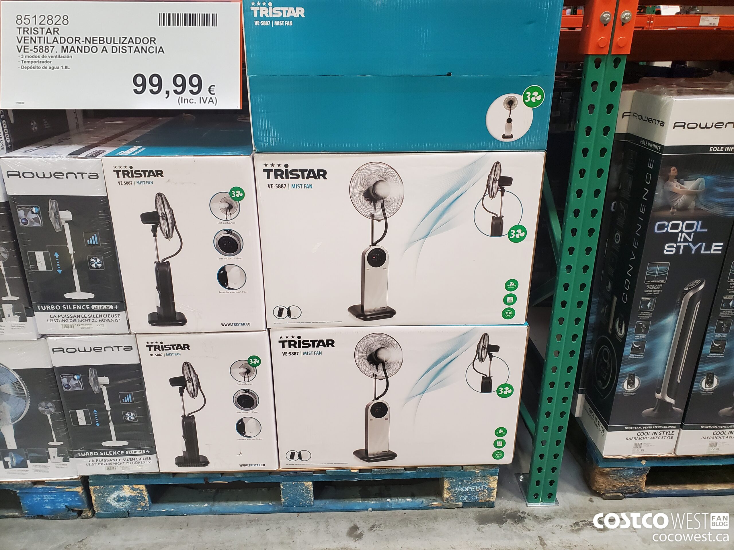 8512828 TRISTAR VENTILADOR-NEBULIZADOR VE-5887. MANDO A DISTANCIA $99.99