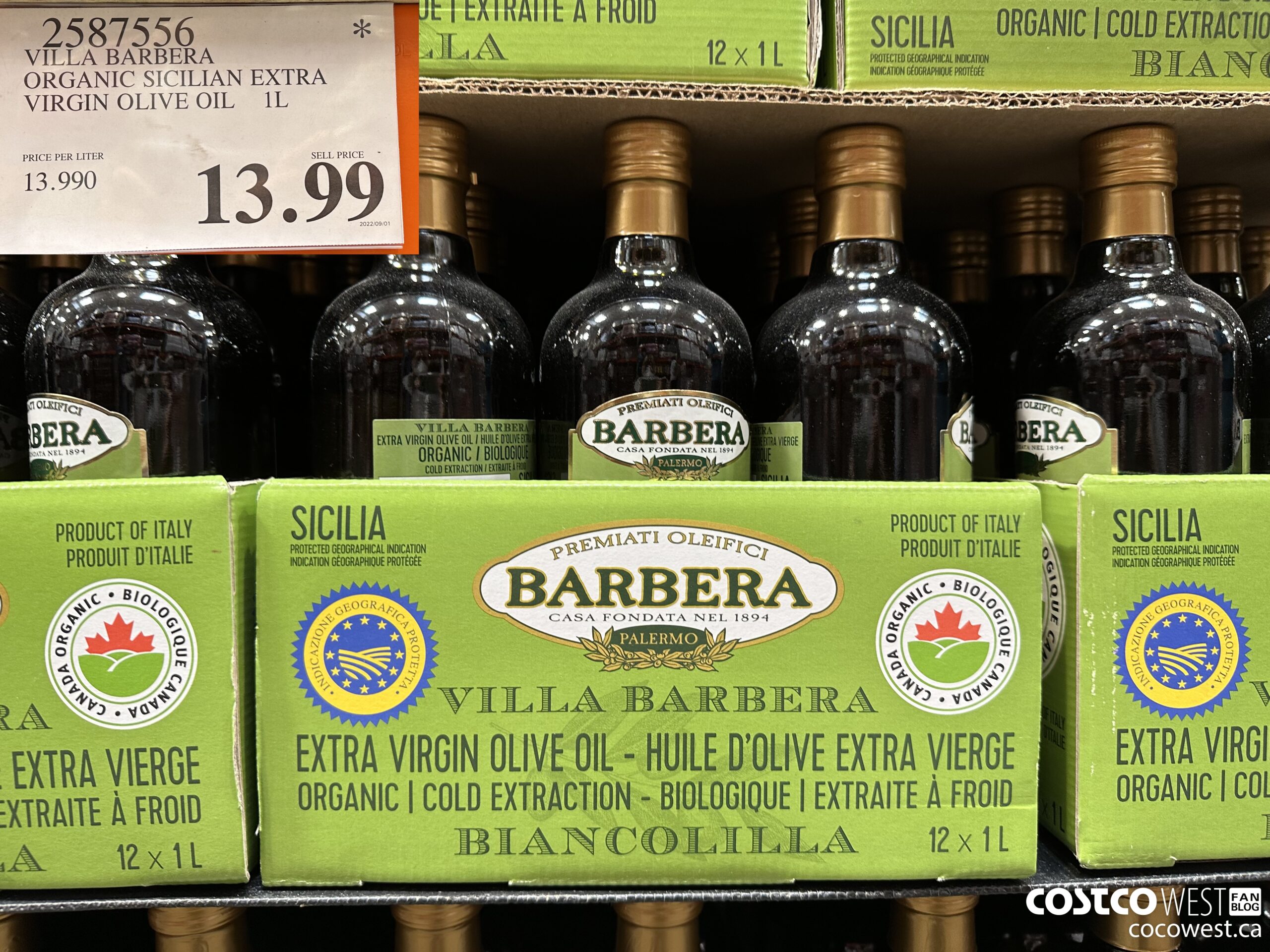 2587556 VILLA BARBERA SICILIAN EVOO 1L $13.99