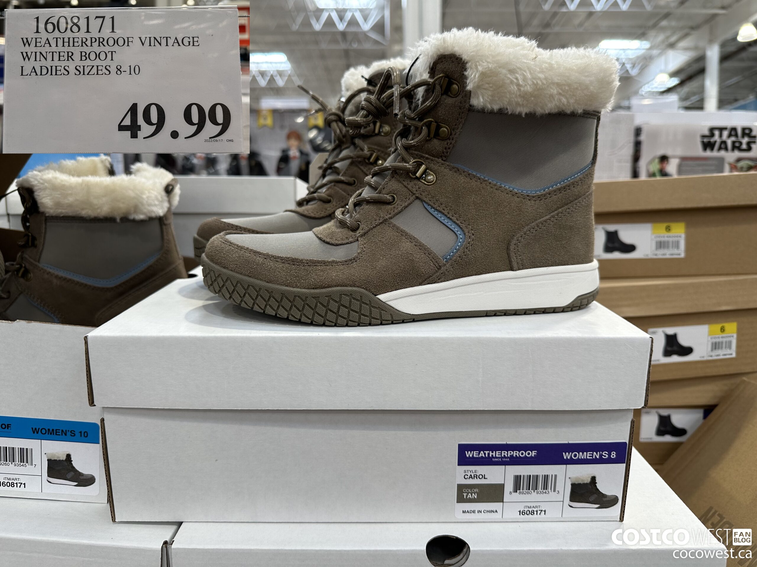 1608171 WEATHERPROOF VINTAGE WINTER BOOT LADIES SIZES 6-10  $49.99