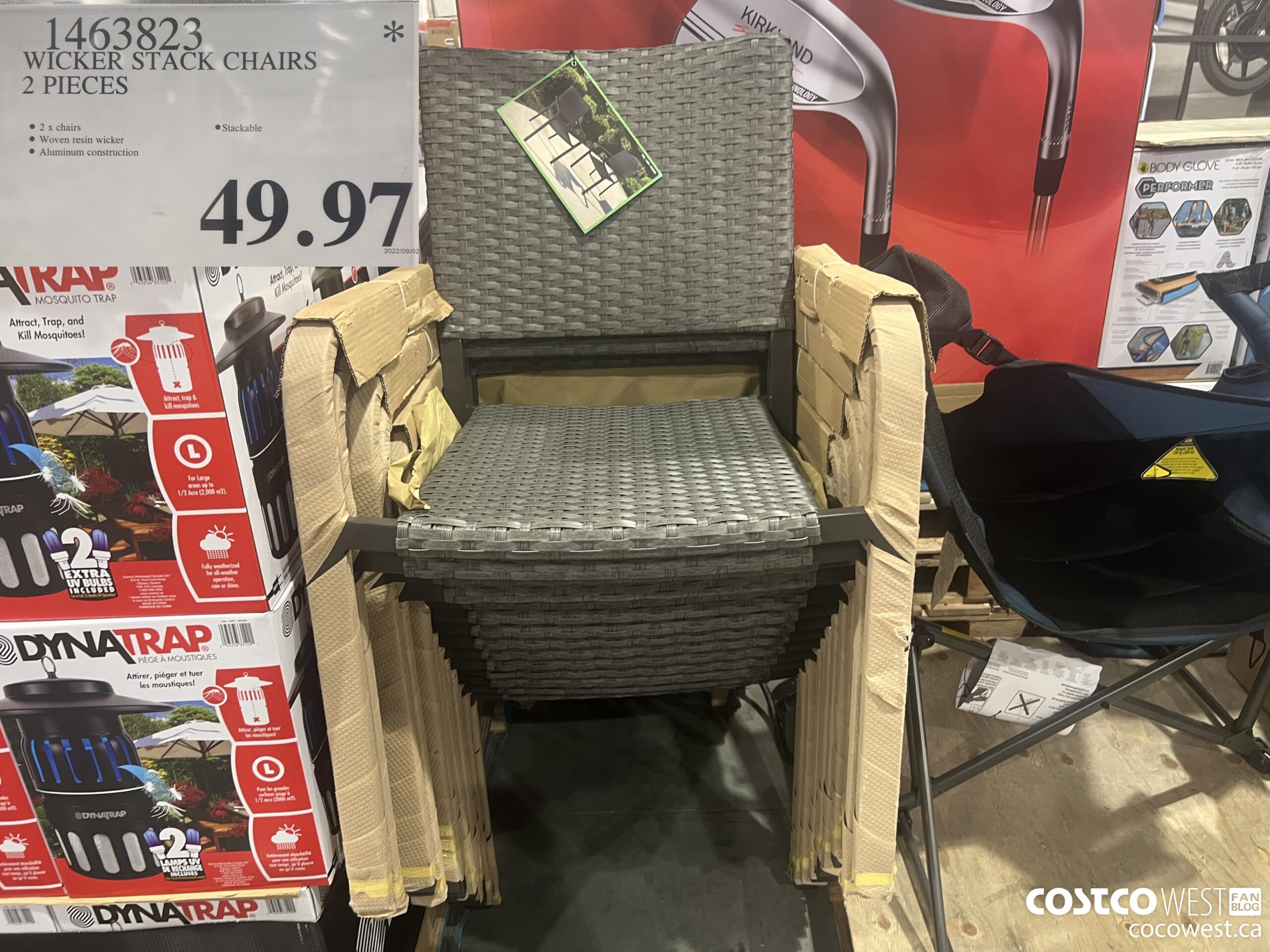 1463823 WICKER STACK CHAIRS 2 PIECES $49.97