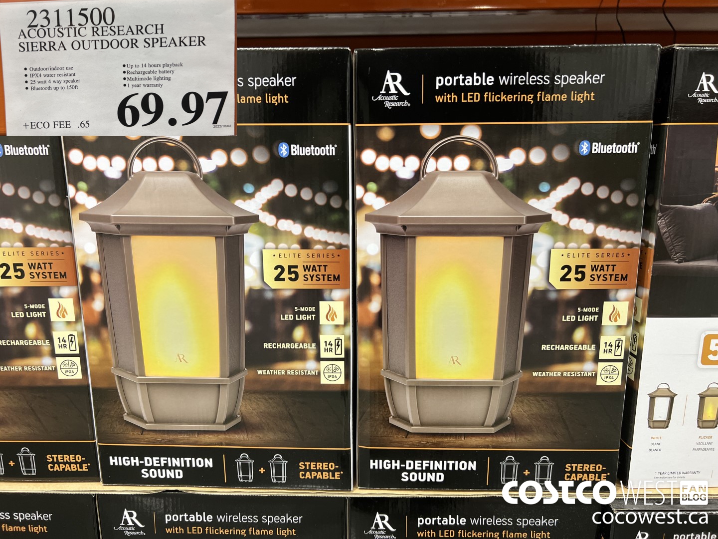 2311500 ACOUSTIC RESEARCH SIERRA OUTDOOR SPEAKER $69.97