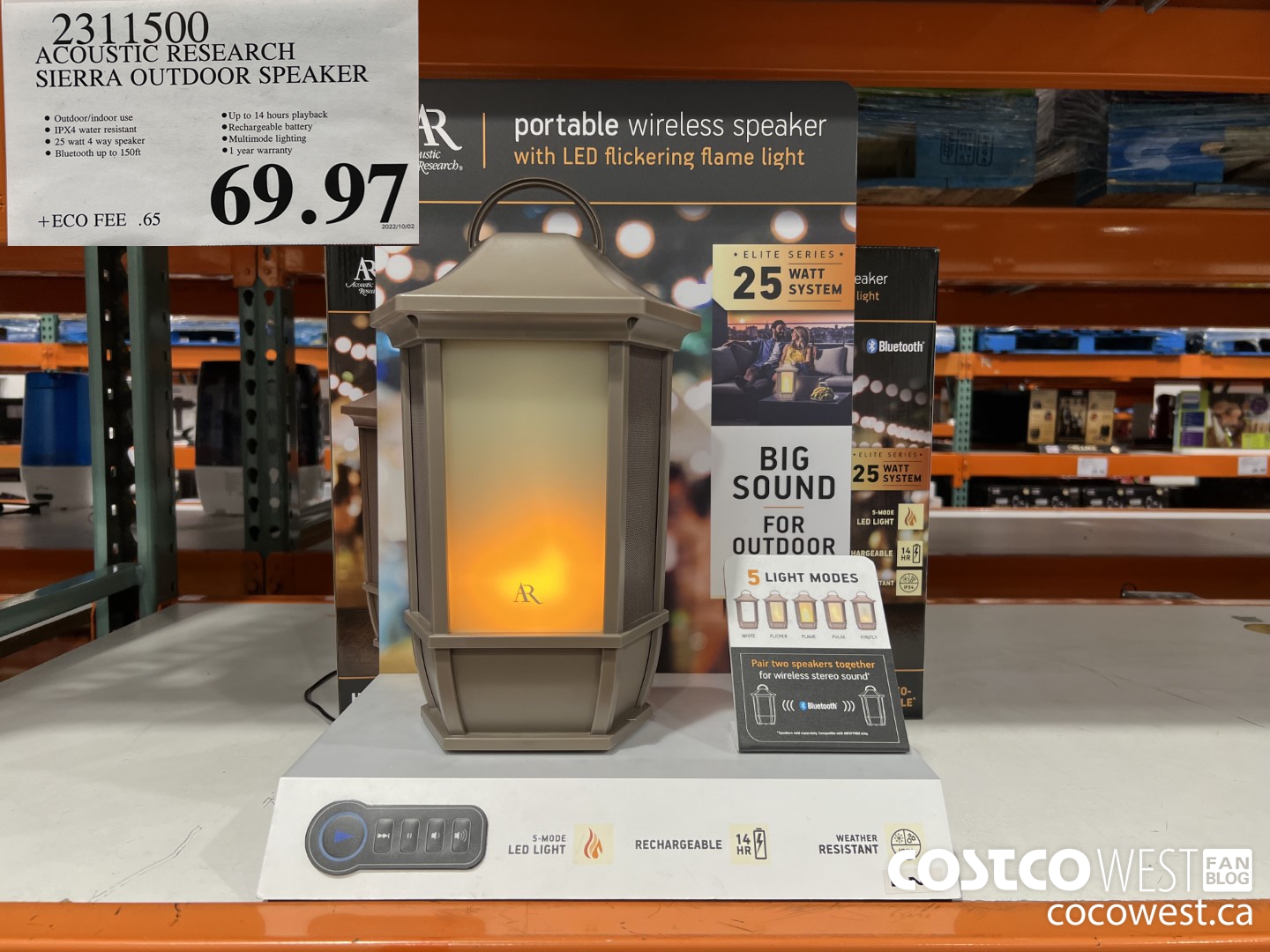 2311500 ACOUSTIC RESEARCH SIERRA OUTDOOR SPEAKER $69.97