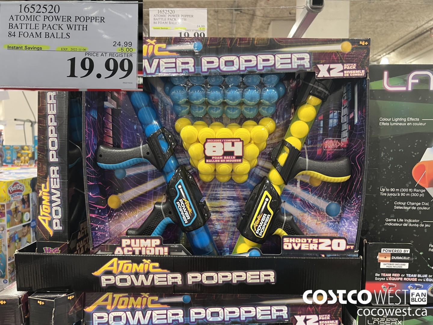 1652520 ATOMIC POWER POPPER BATTLE PACK WITH 84 FOAM BALLS  ($5.00 INSTANT SAVINGS EXPIRES ON 2022-11-06) $19.99