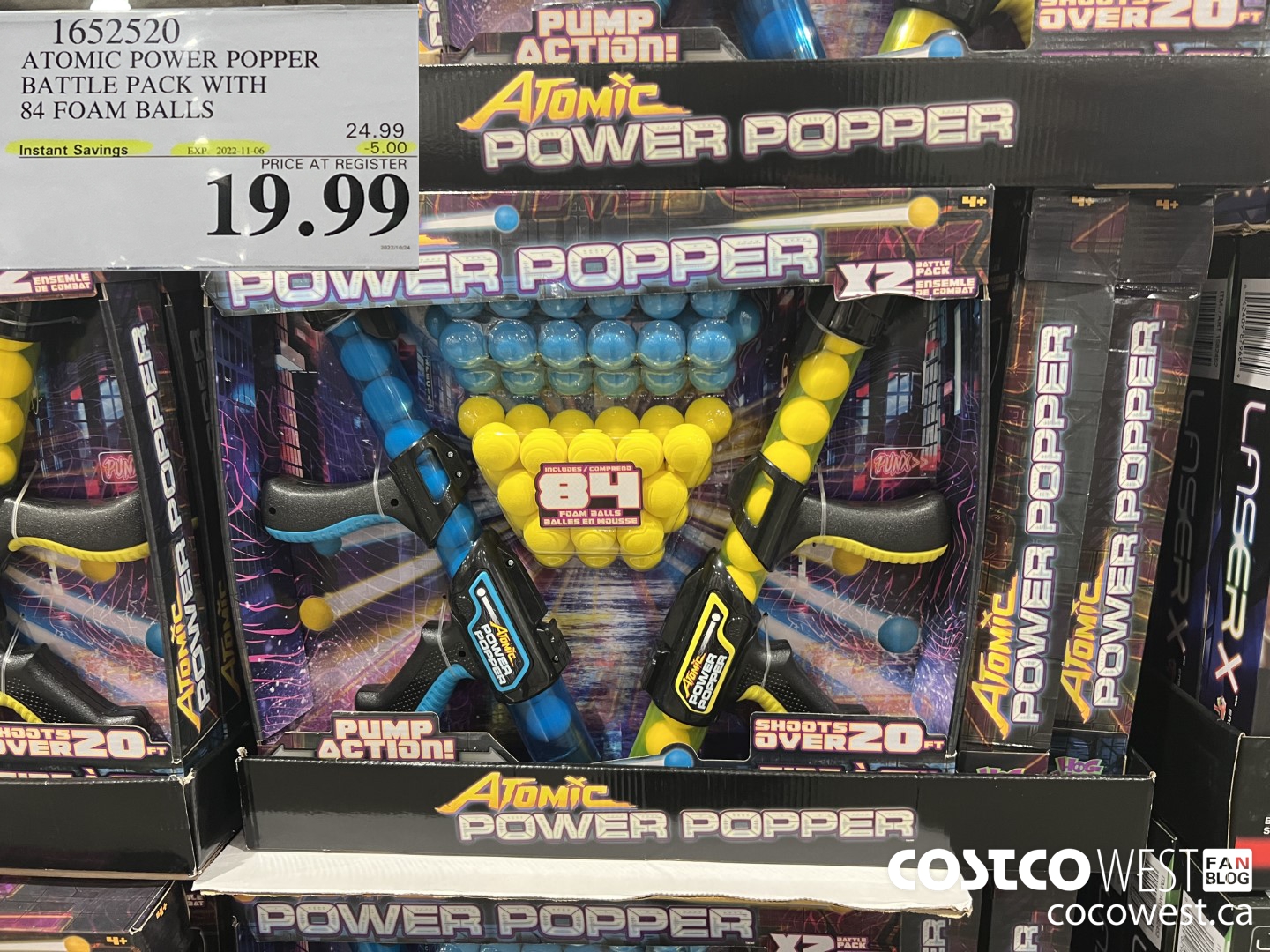 1652520 ATOMIC POWER POPPER BATTLE PACK WITH 84 FOAM BALLS  ($5.00 INSTANT SAVINGS EXPIRES ON 2022-11-06) $19.99