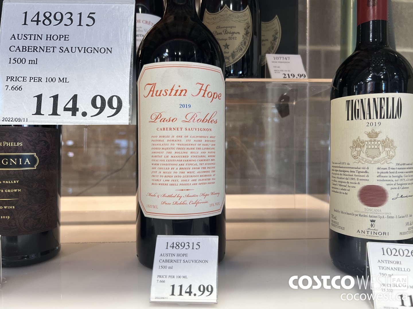 1489315 AUSTIN HOPE CABERNET SAUVIGNON 1500 ML $114.99