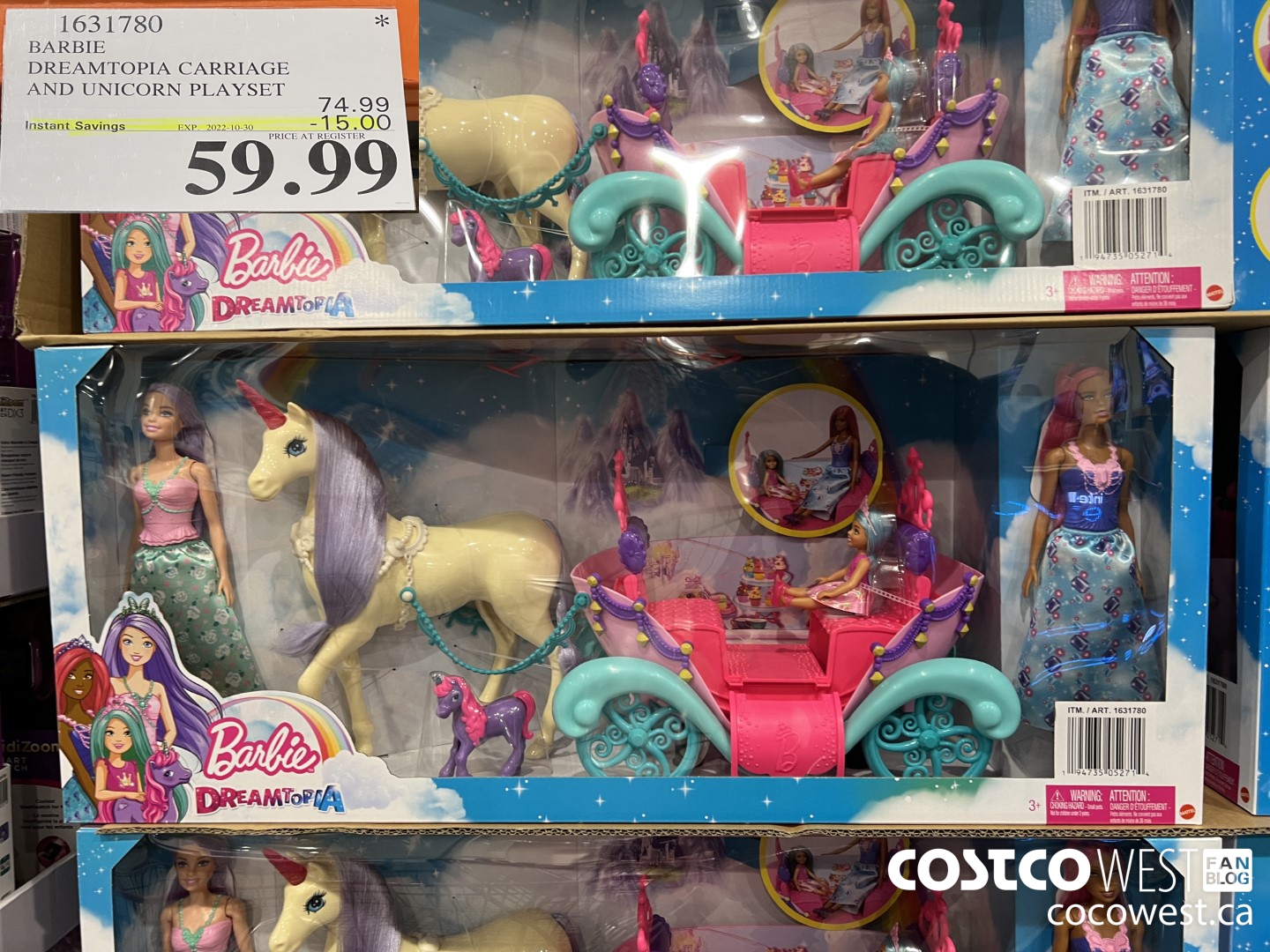 1631780 BARBIE DREAMTOPIA CARRIAGE AND UNICORN PLAYSET ($15.00 INSTANT SAVINGS EXPIRES ON 2022-10-30) $59.99