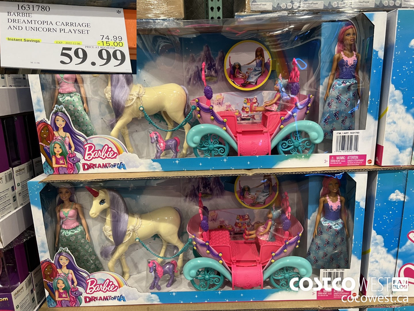 1631780 BARBIE DREAMTOPIA CARRIAGE AND UNICORN PLAYSET ($15.00 INSTANT SAVINGS EXPIRES ON 2022-11-06) $59.99