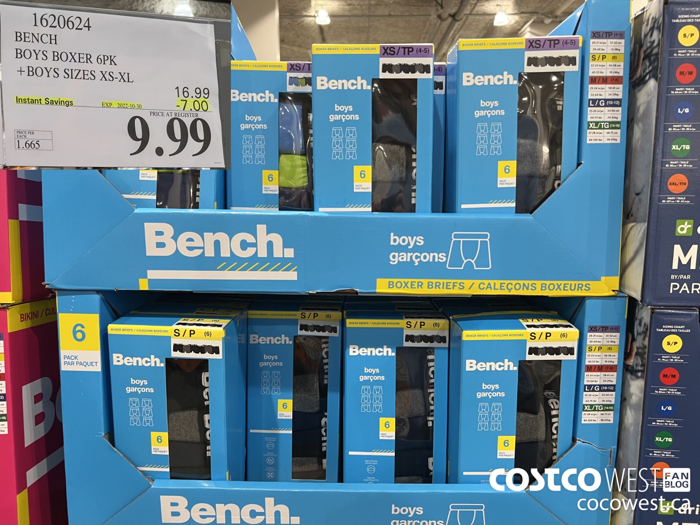 1620624 BENCH BOYS BOXER 6PK BOYS SIZES XS-XL ($7.00 INSTANT SAVINGS EXPIRES ON 2022-10-30) $9.99