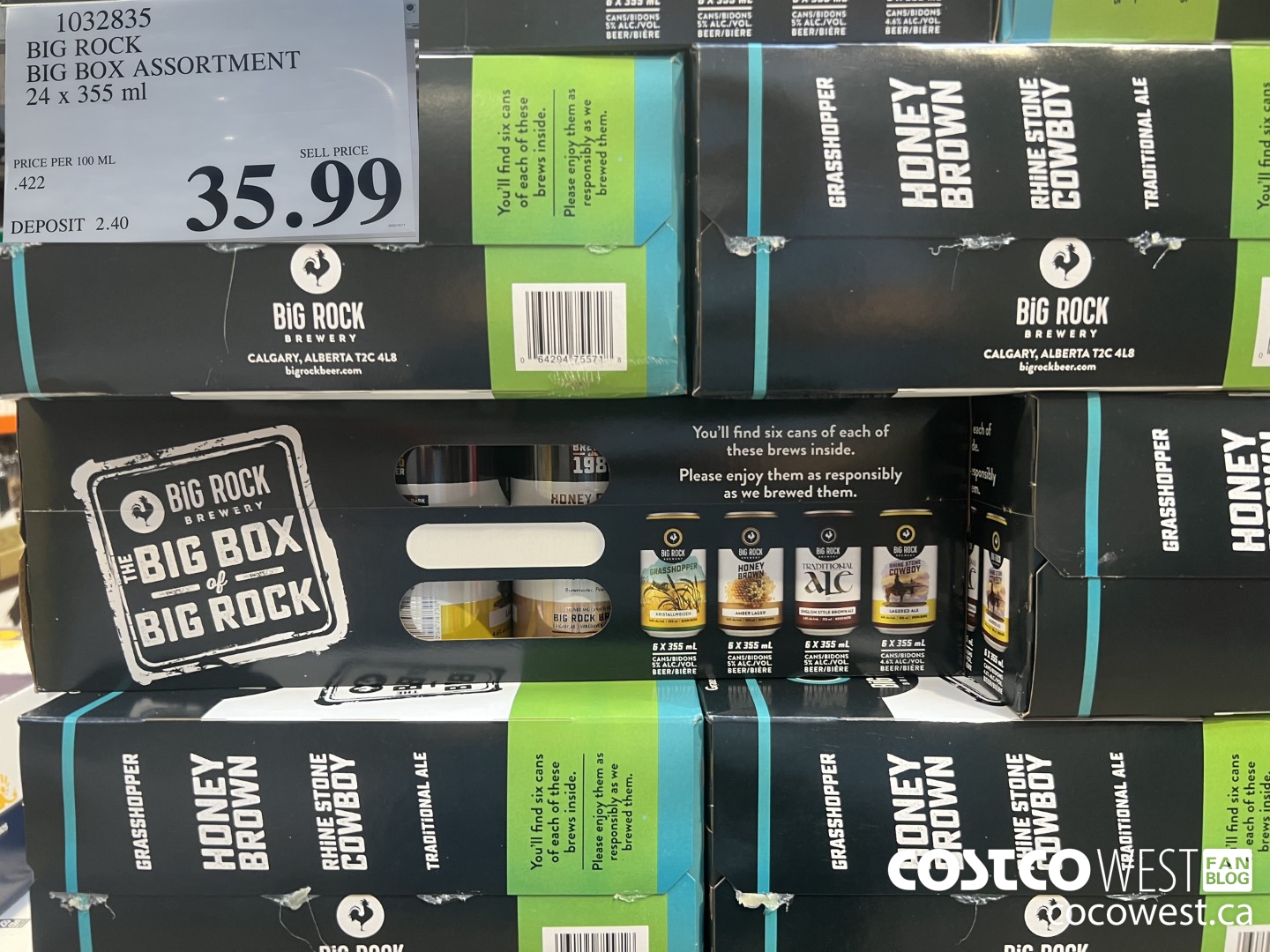 1032835 BIG ROCK BIG BOX ASSORTMENT 24 X 355 ML $35.99