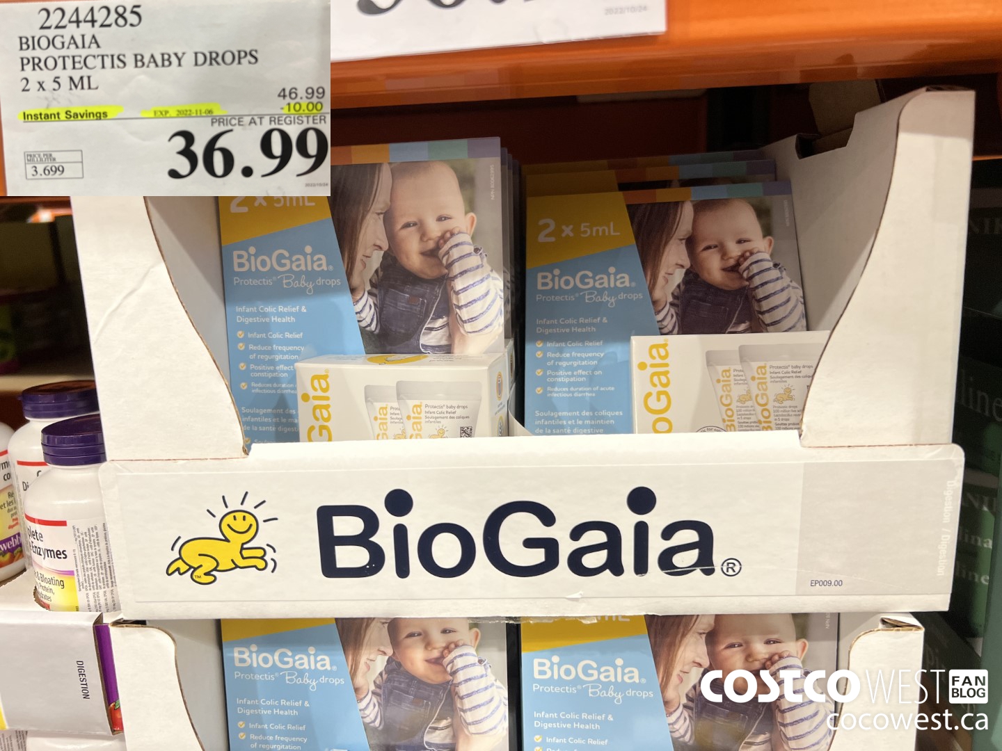 2244285 BIOGAIA PROTECTIS BABY DROPS 2 X 5ML ($10.00 INSTANT SAVINGS EXPIRES ON 2022-11-06) $36.99