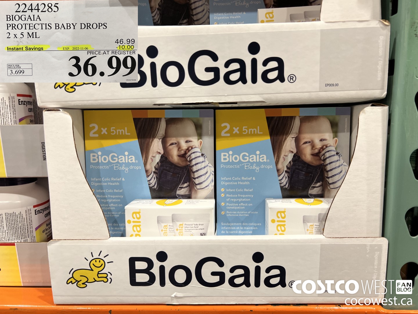 2244285 BIOGAIA PROTECTIS BABY DROPS 2 X 5ML ($10.00 INSTANT SAVINGS EXPIRES ON 2022-11-06) $36.99