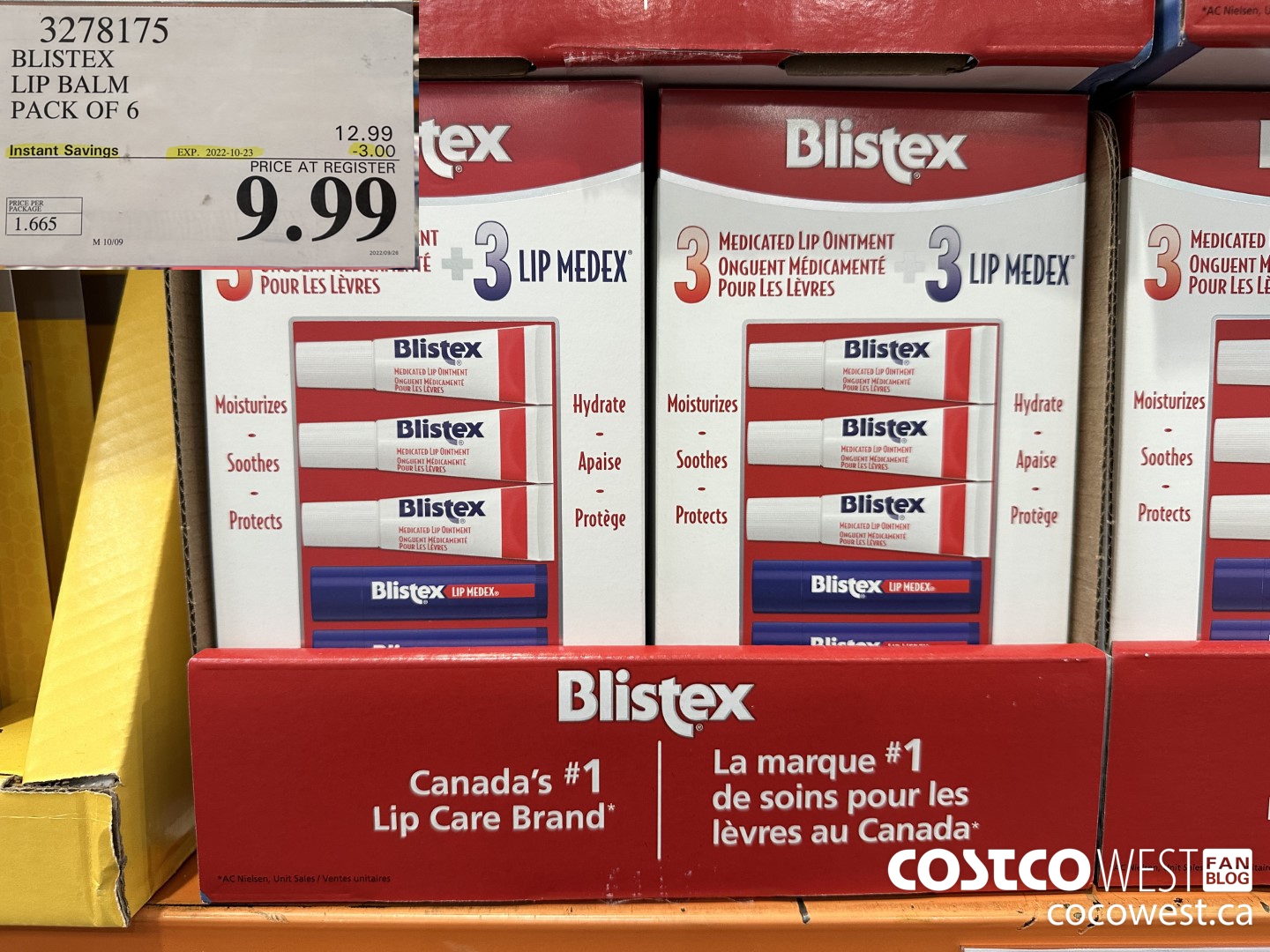 3278175 BLISTEX LIP BALM PACK OF 6 ($3.00 INSTANT SAVINGS EXPIRES ON 2022-10-23) $9.99