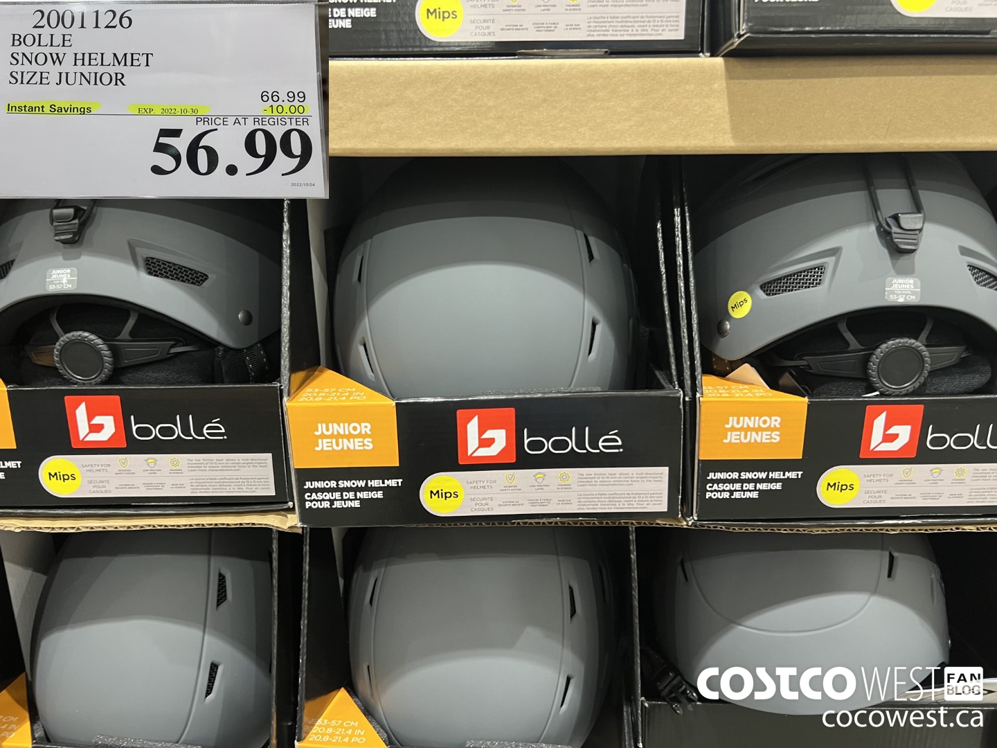 2001126 BOLLE SNOW HELMET SIZE JUNIOR ($10.00 INSTANT SAVINGS EXPIRES ON 2022-10-30) $56.99