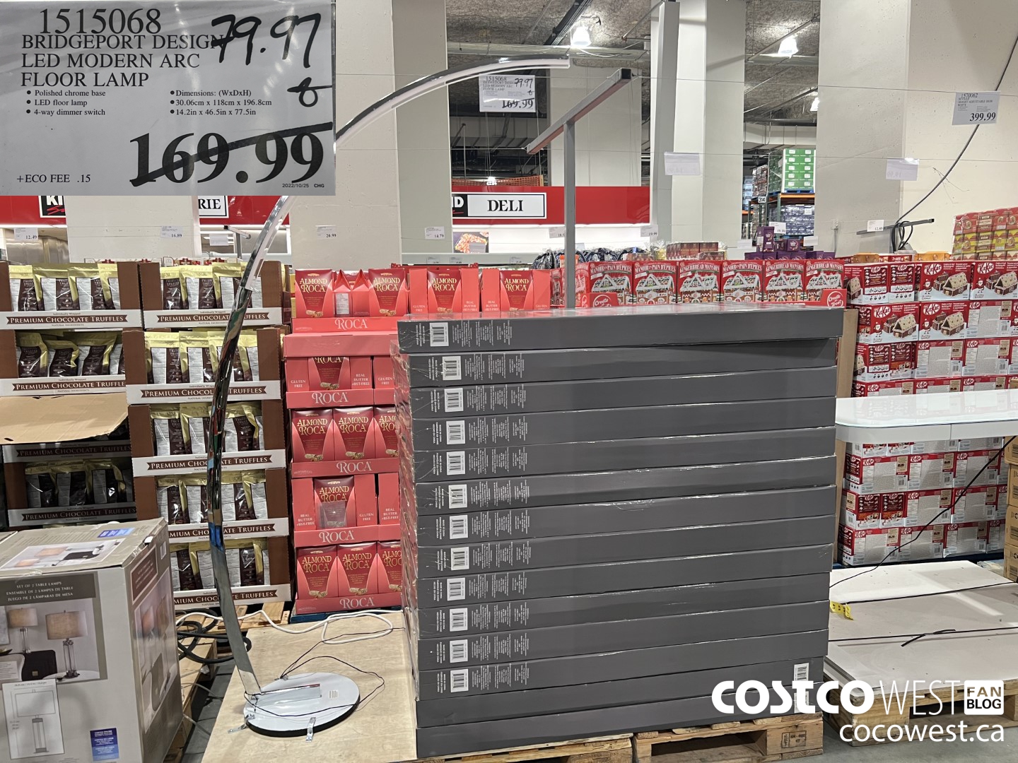 1515068 BRIDGEPORT DESIGN LED MODERN ARC FLOOR LAMP $79.97