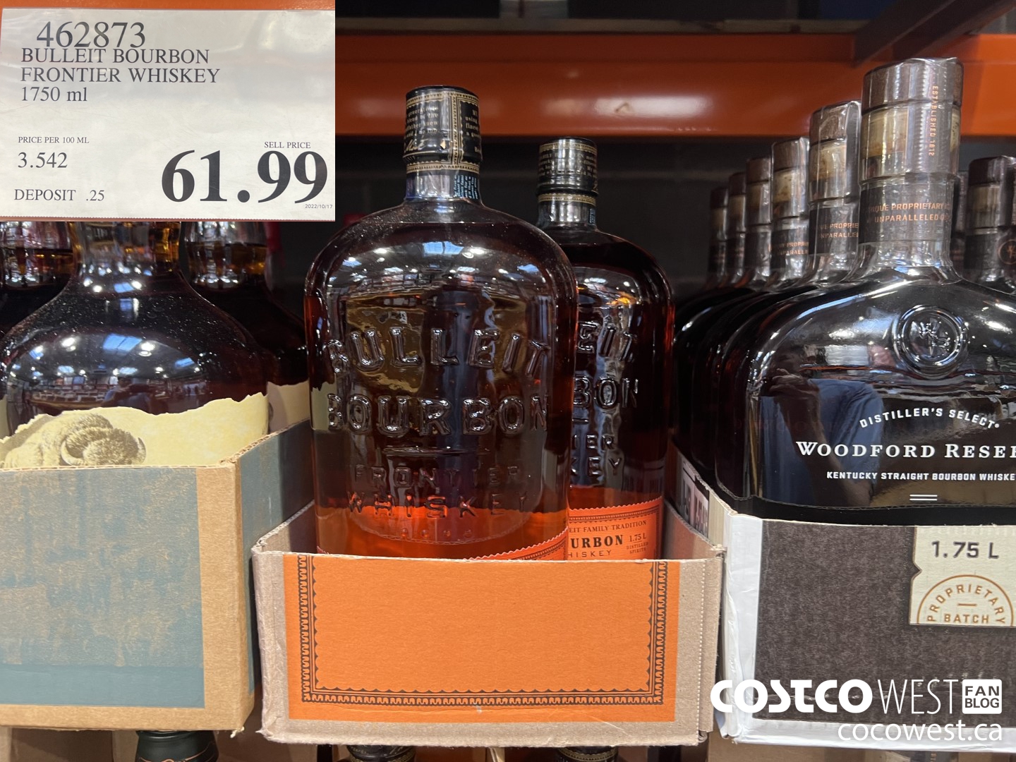 Costco Fall 2022 Superpost The Entire Spirits Wine Beer Section   BULLEIT BOURBON FRONTIER WHISKEY 1750 ML 20221020 103703 