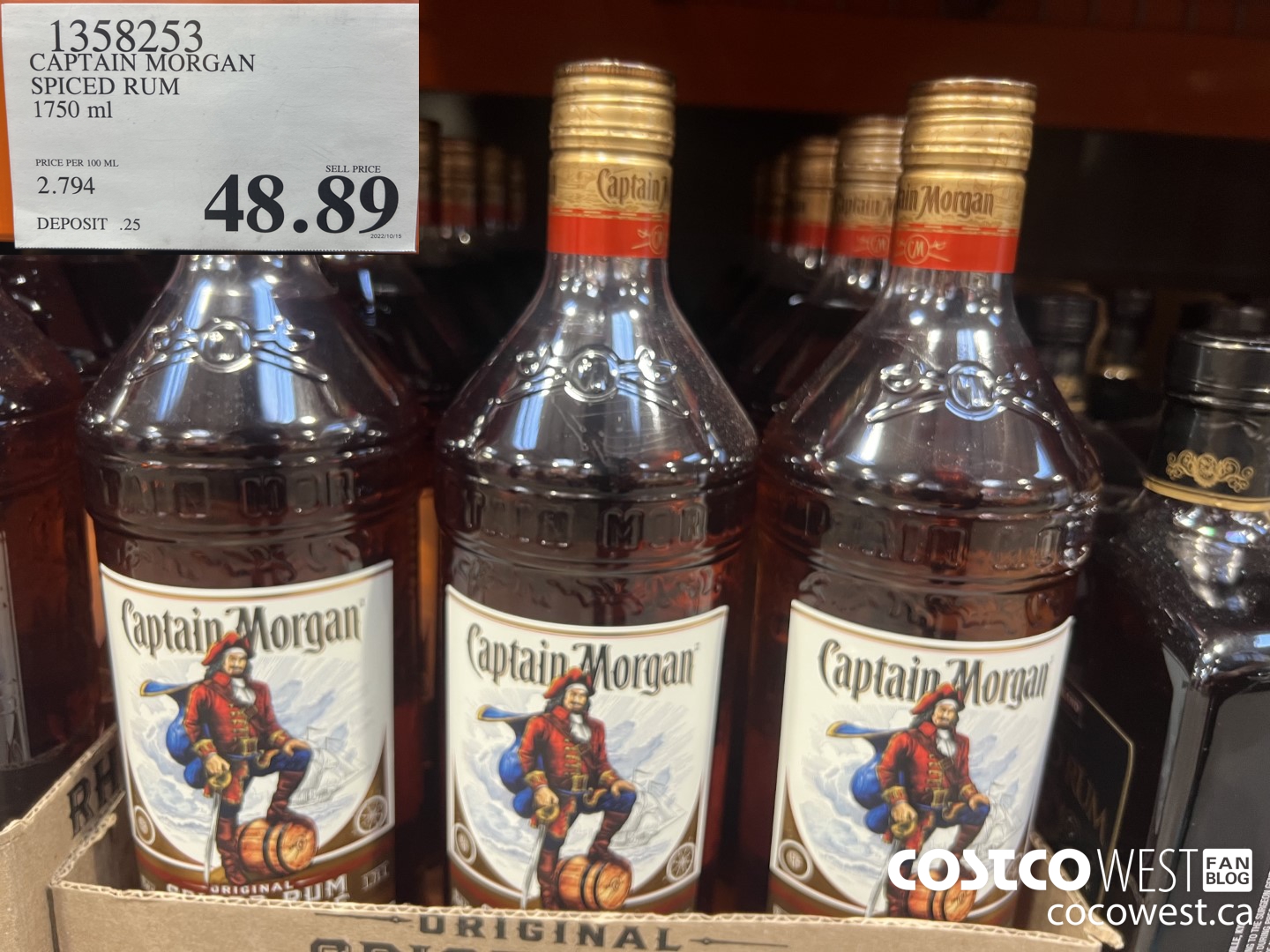 1358253 CAPTAIN MORGAN SPICED RUM 1750 ML $48.89