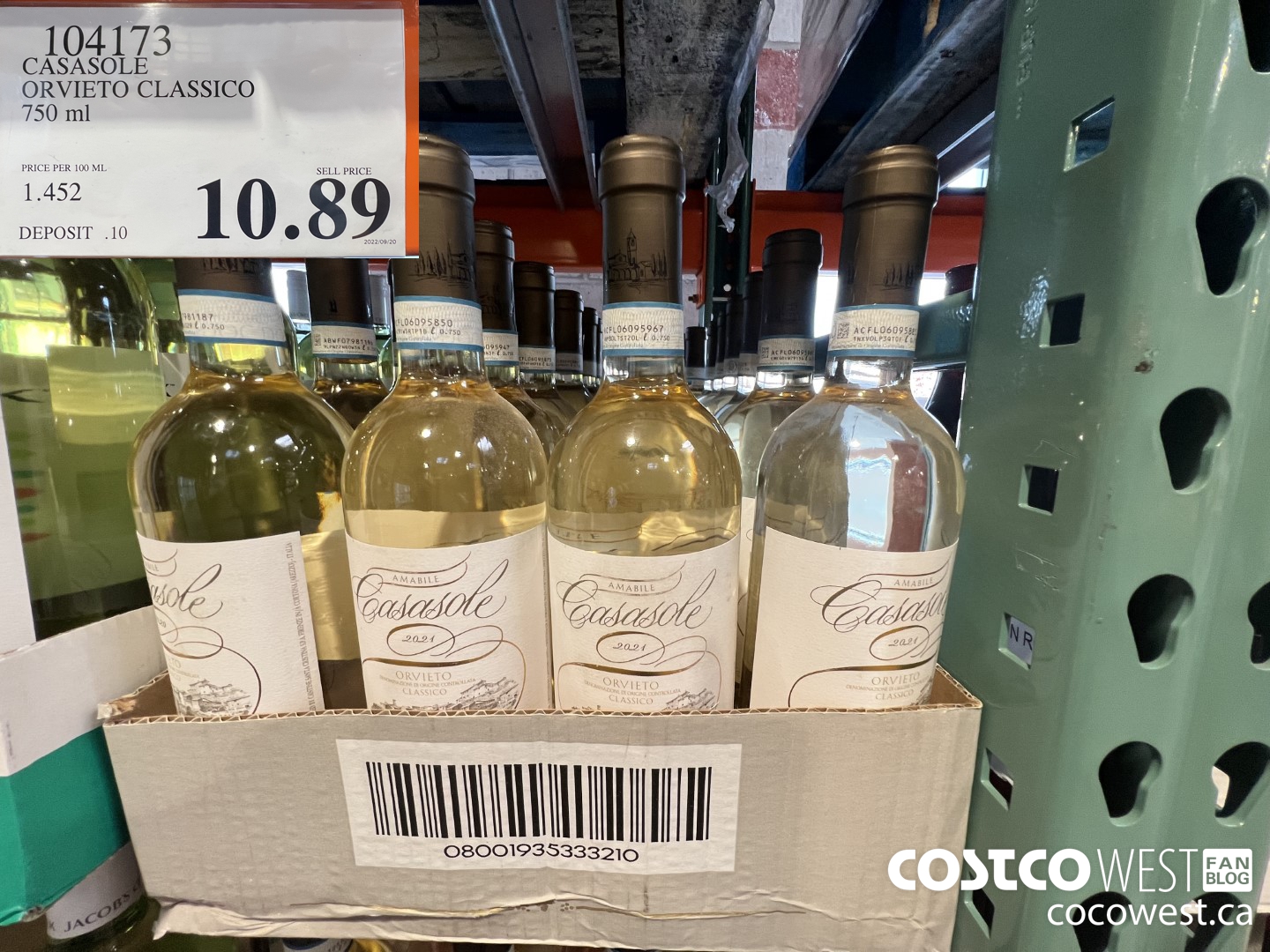 104173 CASASOLE ORVIETO CLASSICO 750 ML $10.89