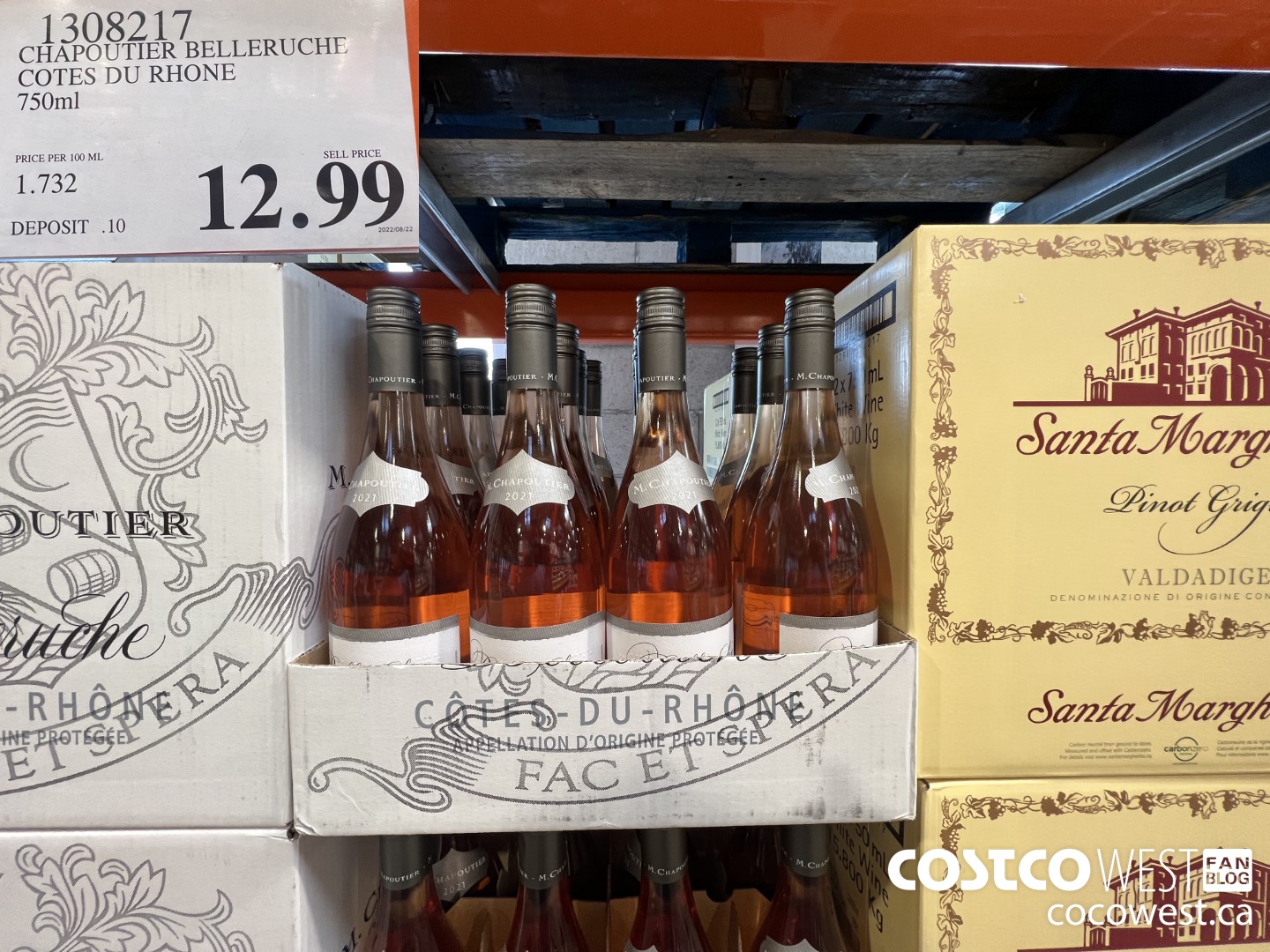 1308217 CHAPOUTIER BELLERUCHE COTES DU RHONE 750 ML $12.99