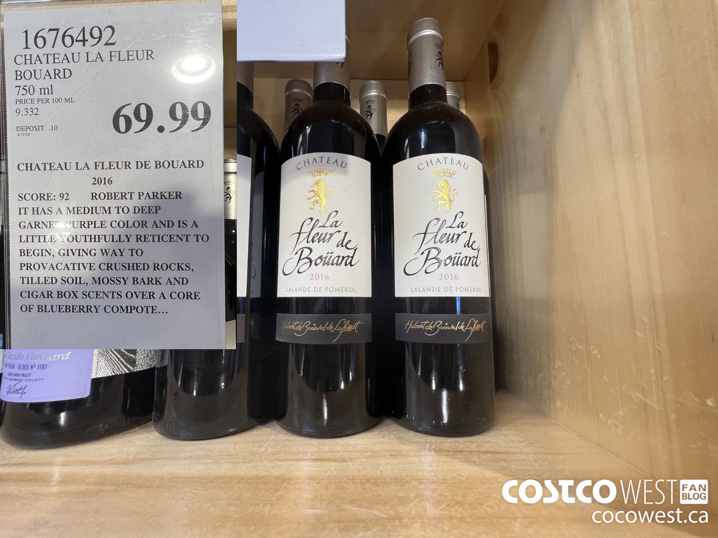 1676492 CHATEAU LA FLEUR BOUARD 750 ML $69.99