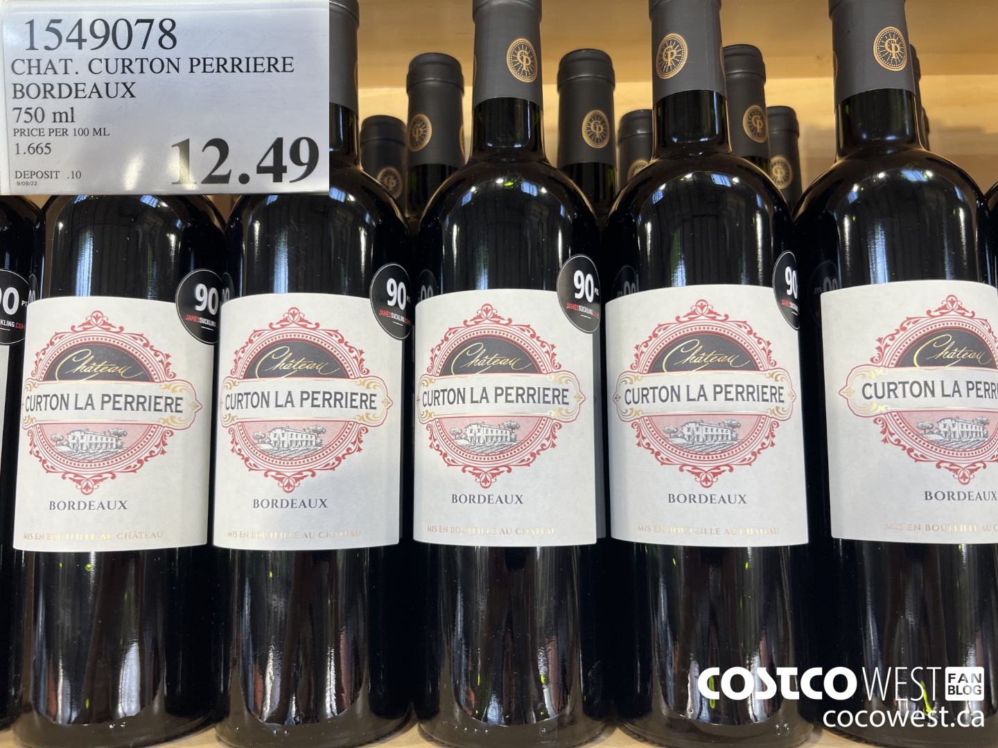 1549078 CHAT. CURTO PERRIERE BORDEAUX 750 ML $12.49