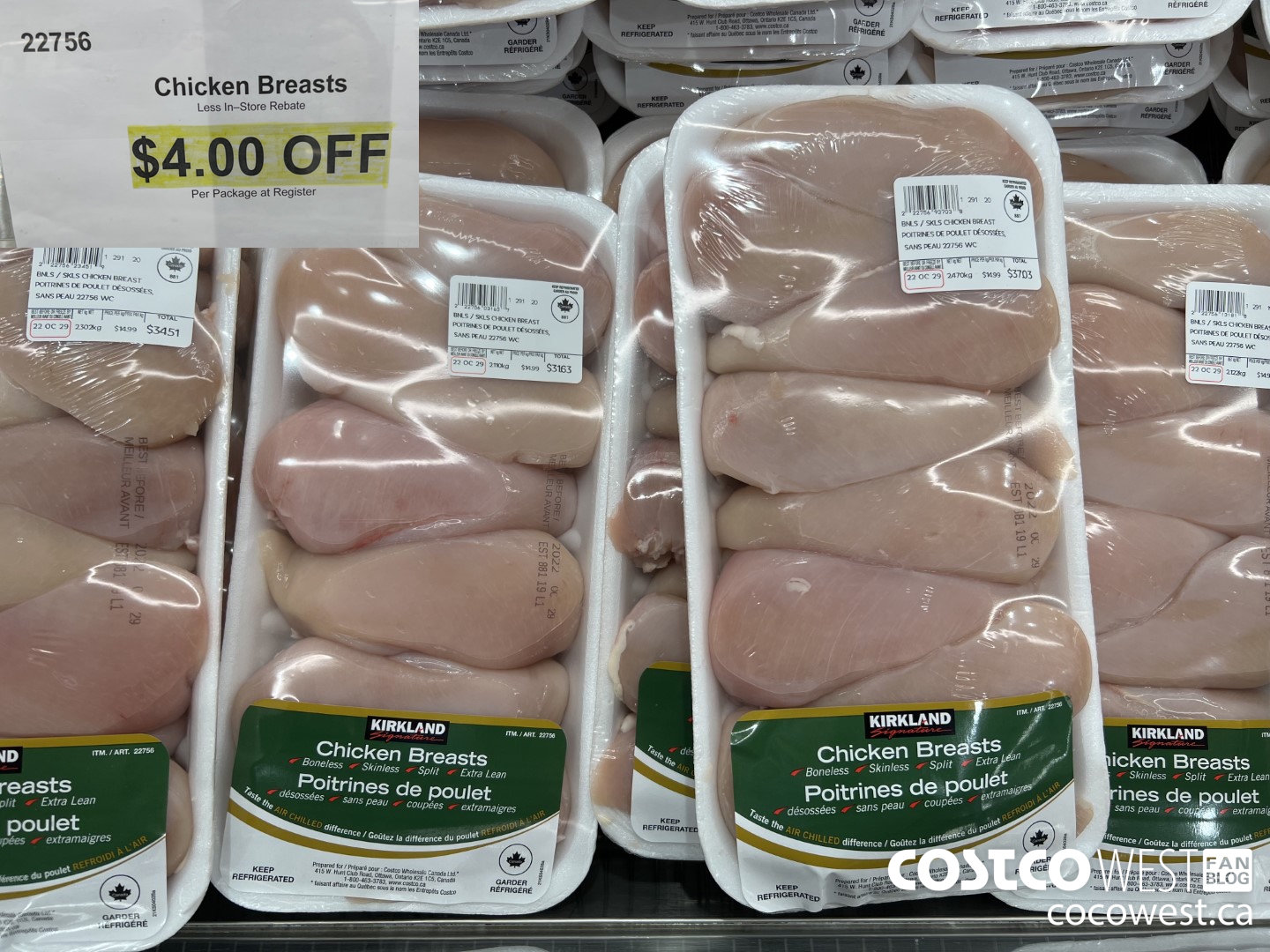 22756 CHICKEN BREASTS ($4.00 INSTANT SAVINGS)