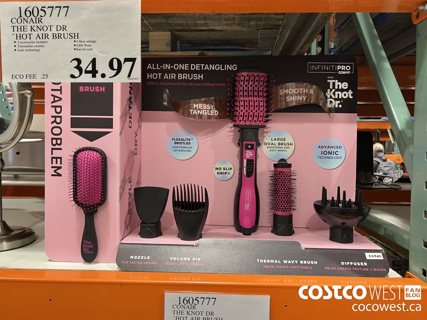 1605777 CONAIR THE KNOT DR HOT AIR BRUSH $34.97
